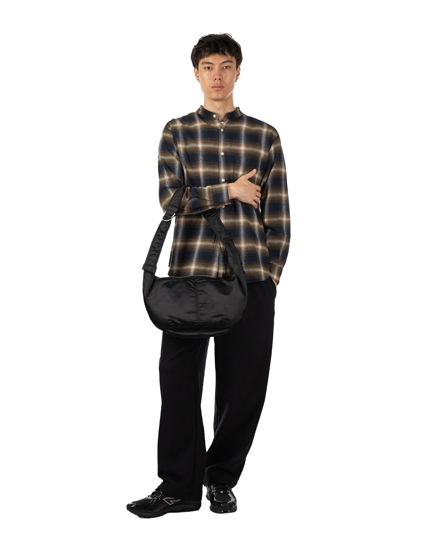 Nylon Shoulder Bag - Black