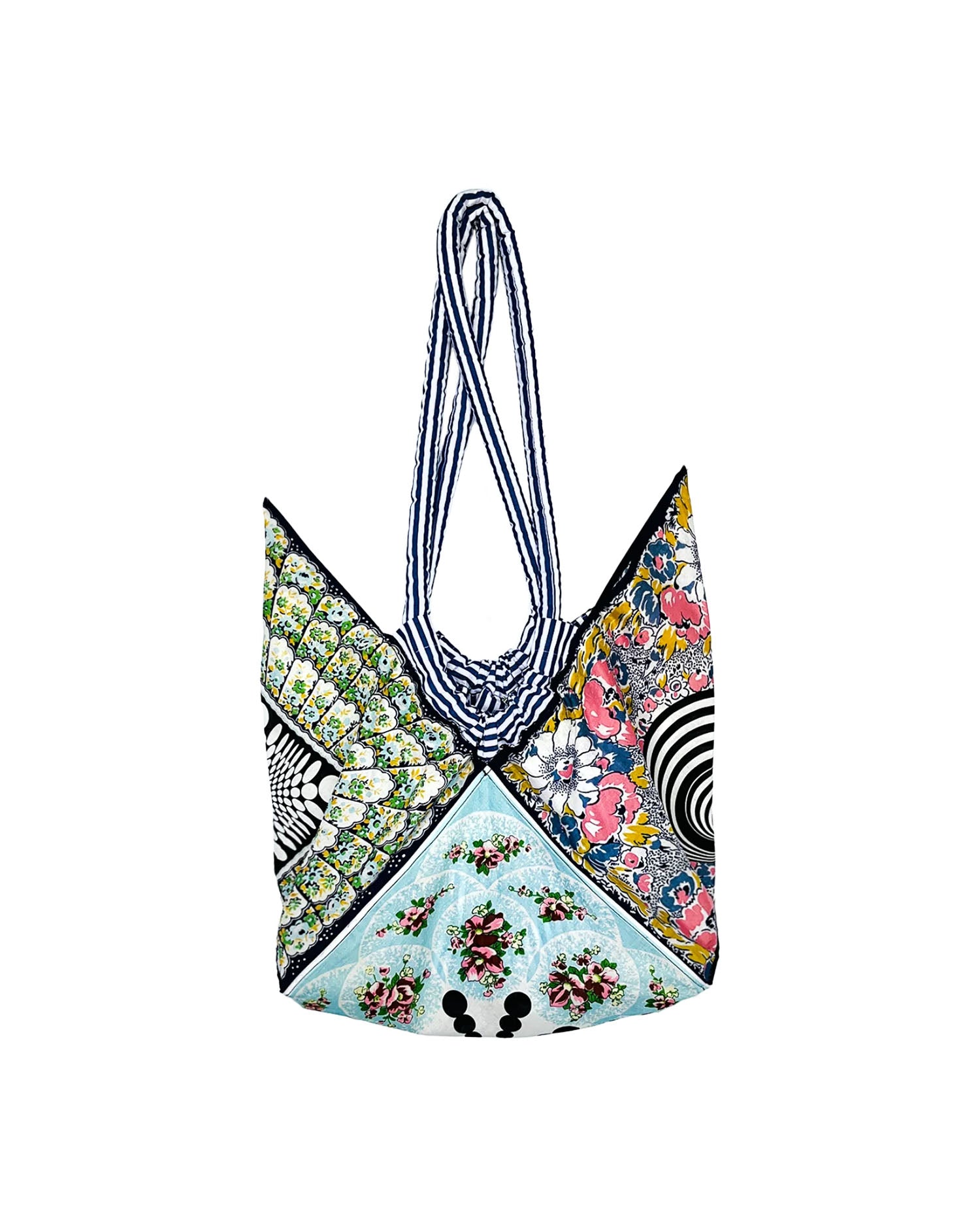 Handkerchief Bag - Blue / Mixed Handkerchief