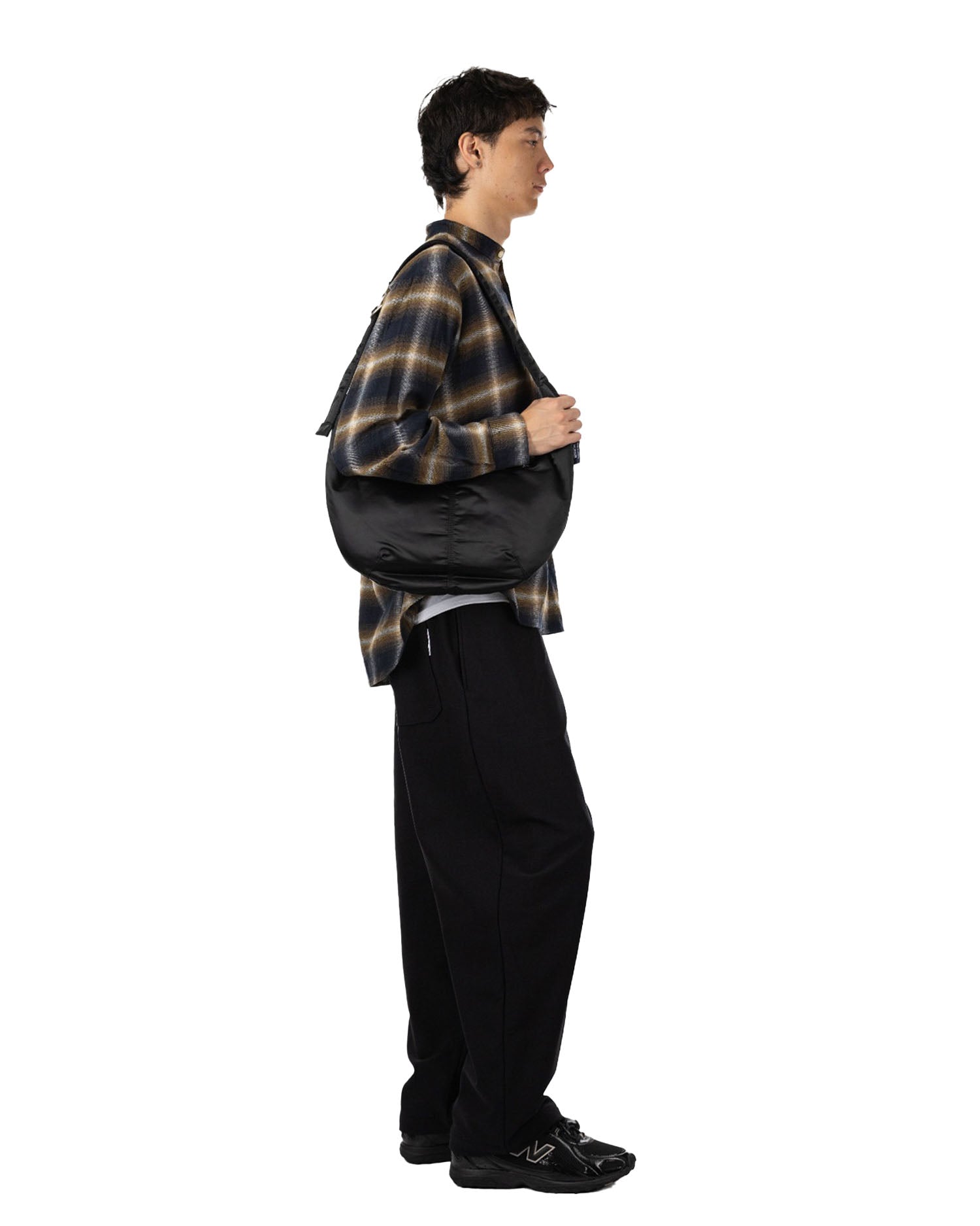 Nylon Shoulder Bag - Black