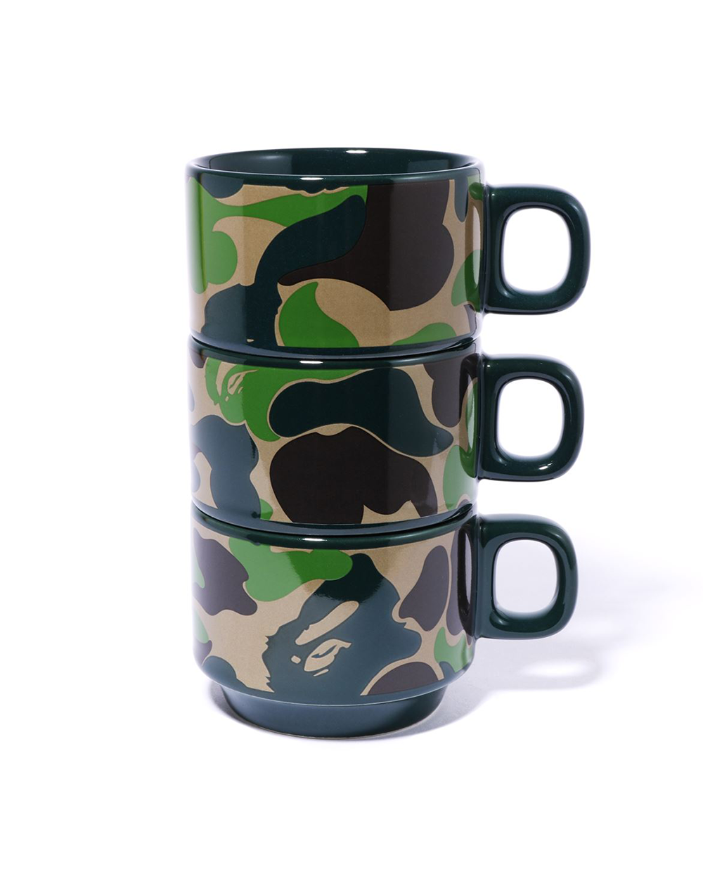 ABC Camo Stacking Mugs - Green