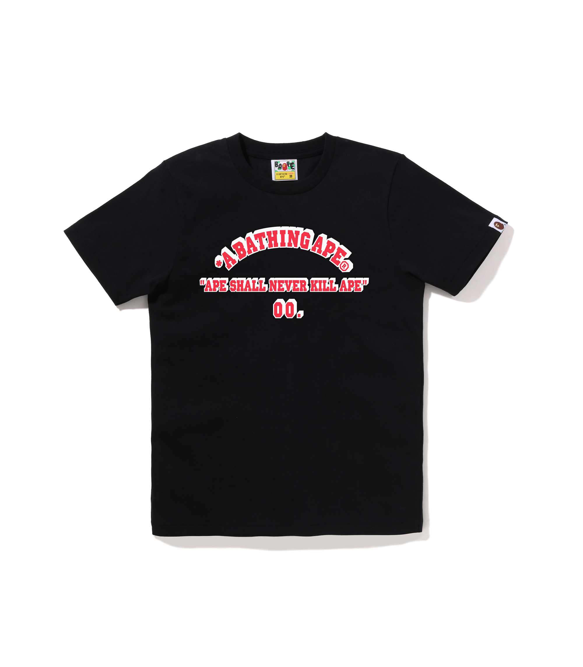 Womens A Bathing Ape Lettered T-Shirt - Black