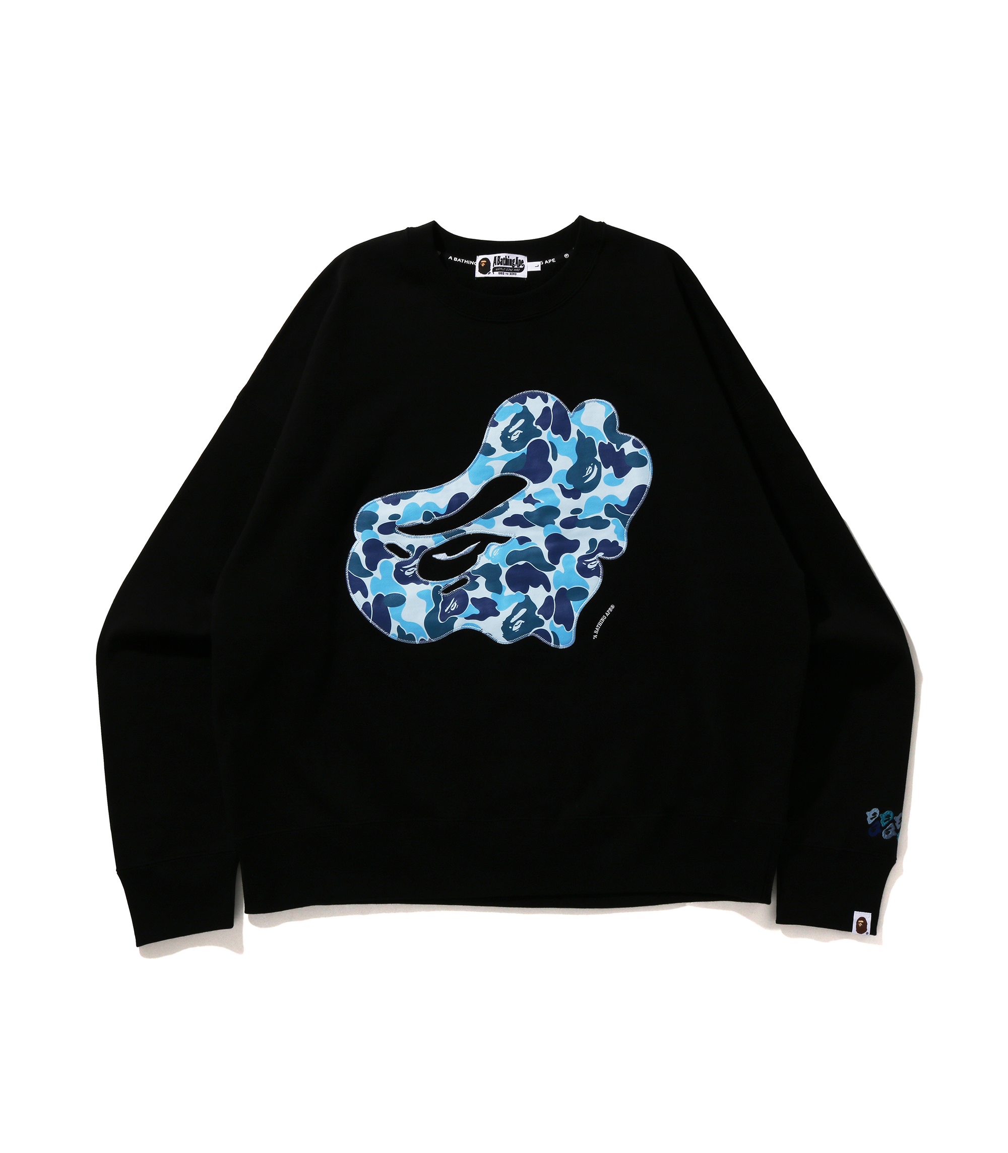 ABC Camo Patch Loose Fit Crewneck - Black
