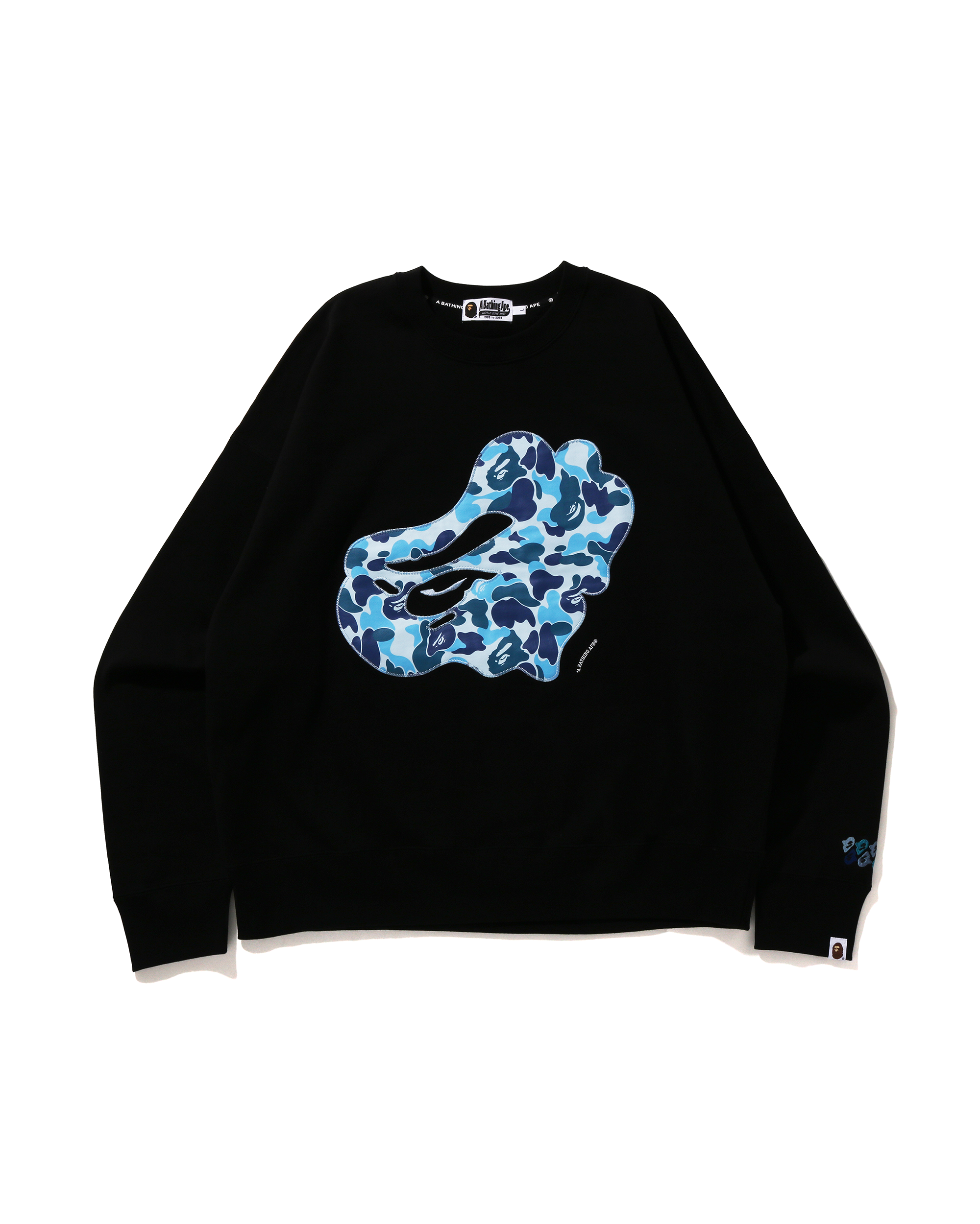 ABC Camo Patch Loose Fit Crewneck - Black