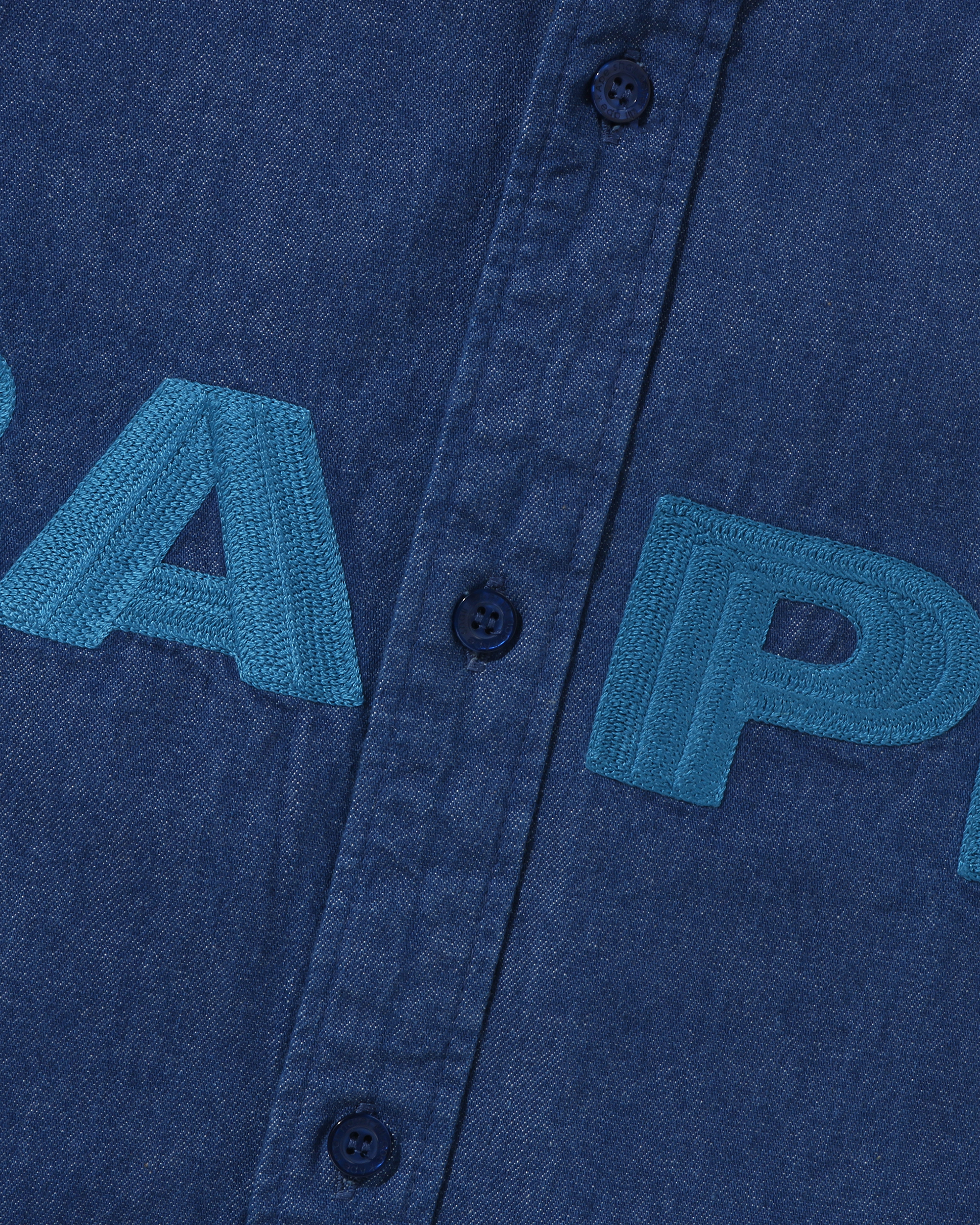 Bape Denim Loose Fit Shirt - Indigo