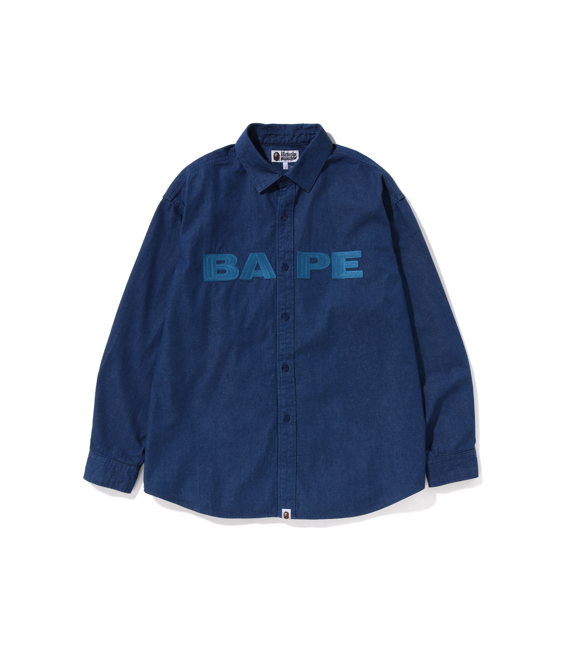 Bape Denim Loose Fit Shirt - Indigo