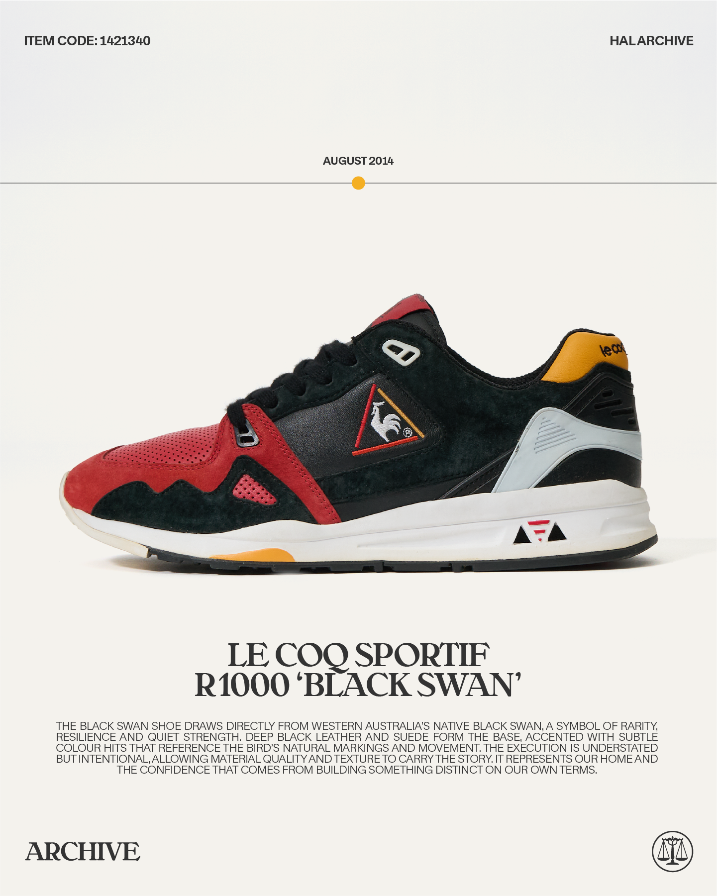 Le Coq Sportif R1000 - Black Swan