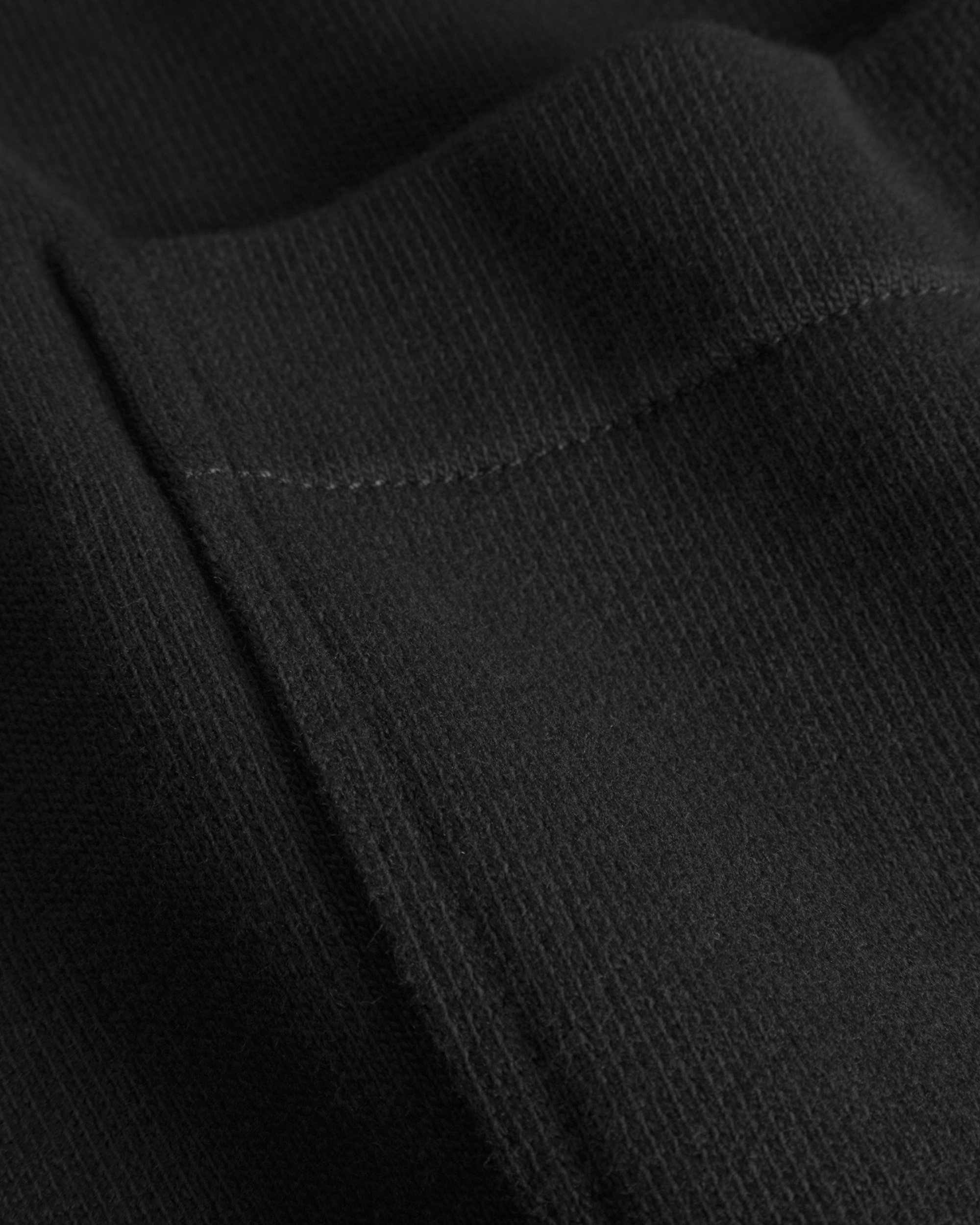 Fraser Relaxed Organic Loopback LS Polo - Black
