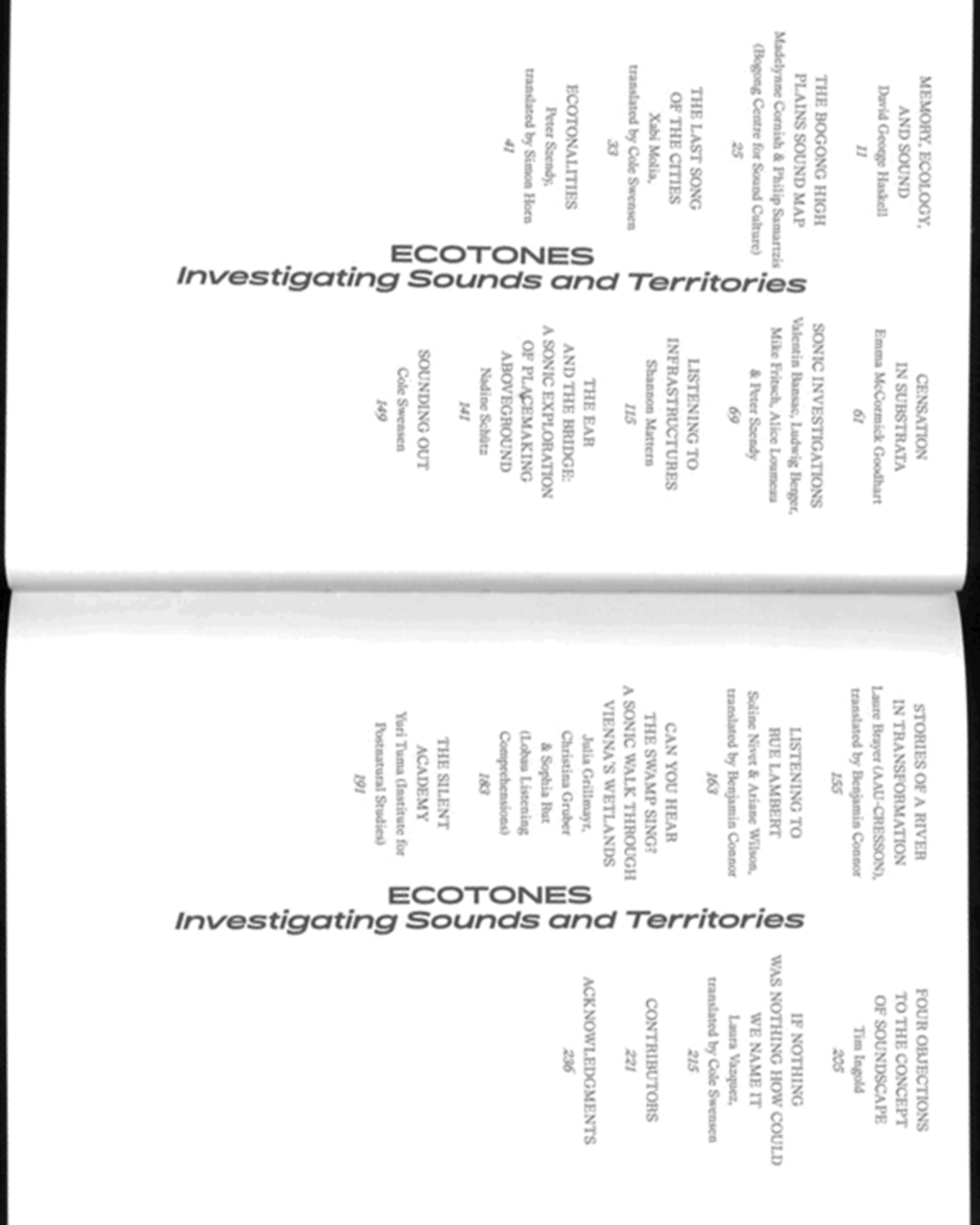 Ecotones - Investigating Sounds and Territories