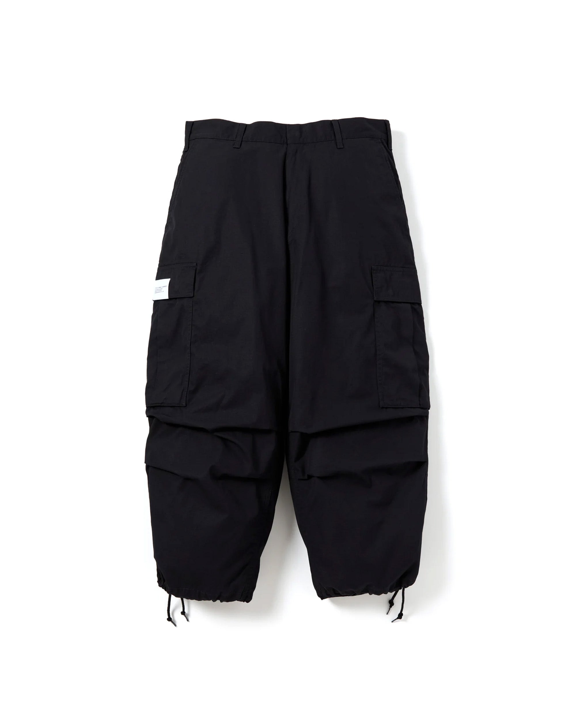 Wide Cargo Pants - Black