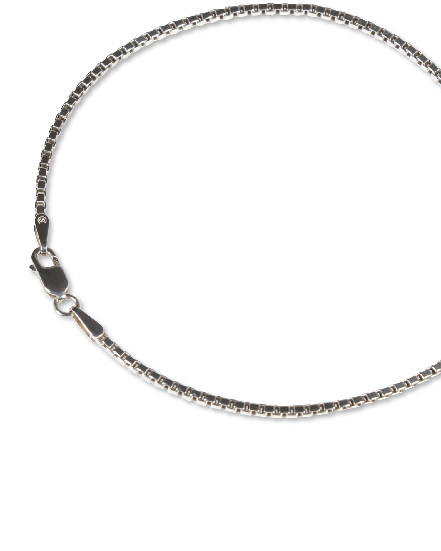 Box Chain Bracelet - 925 Sterling Silver