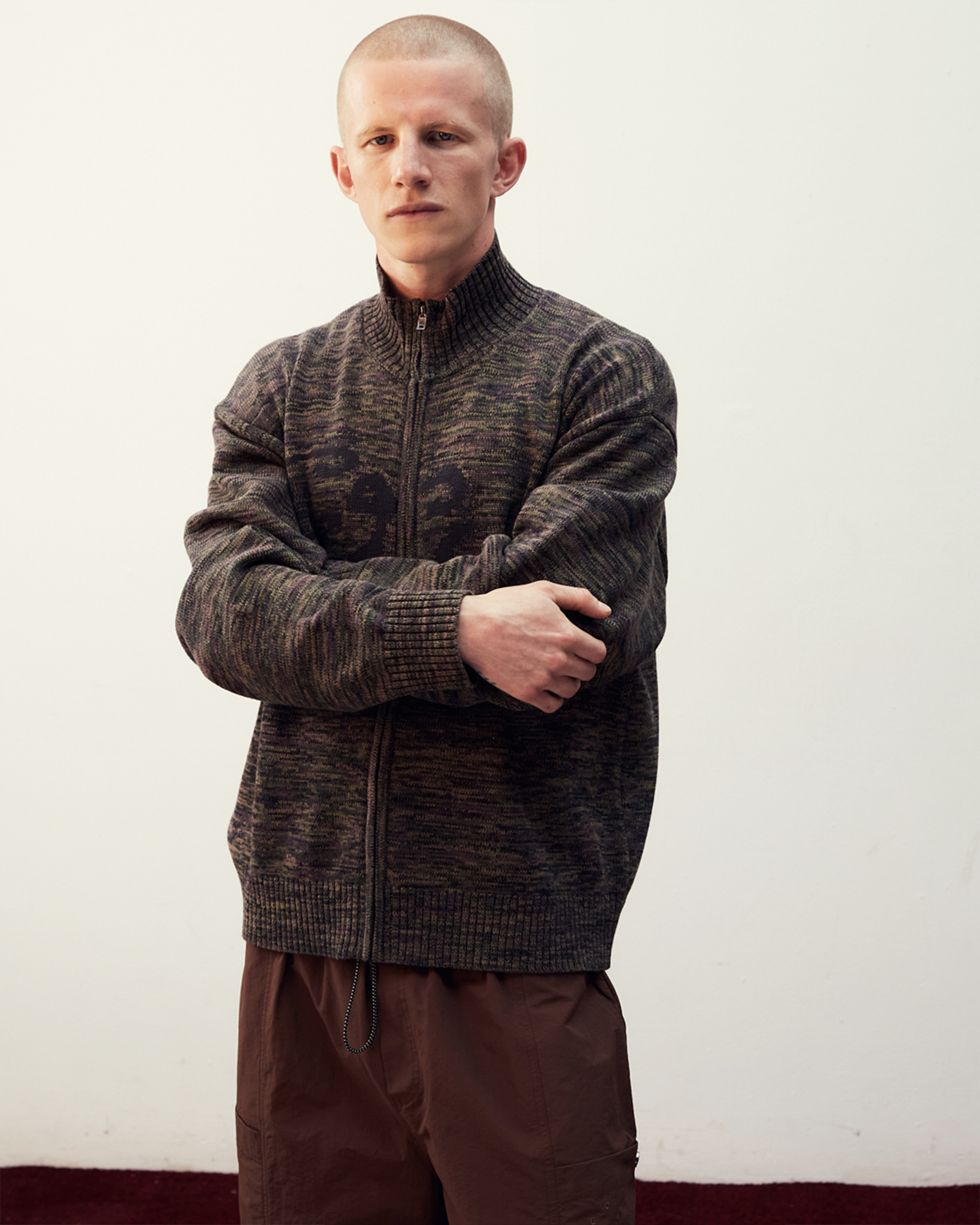 CFY Zip Knit Sweater - Mixed