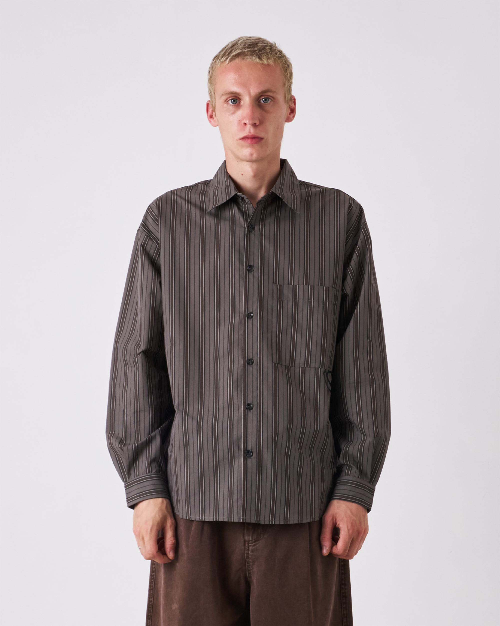 Kirwan Striped Shirt - Grey