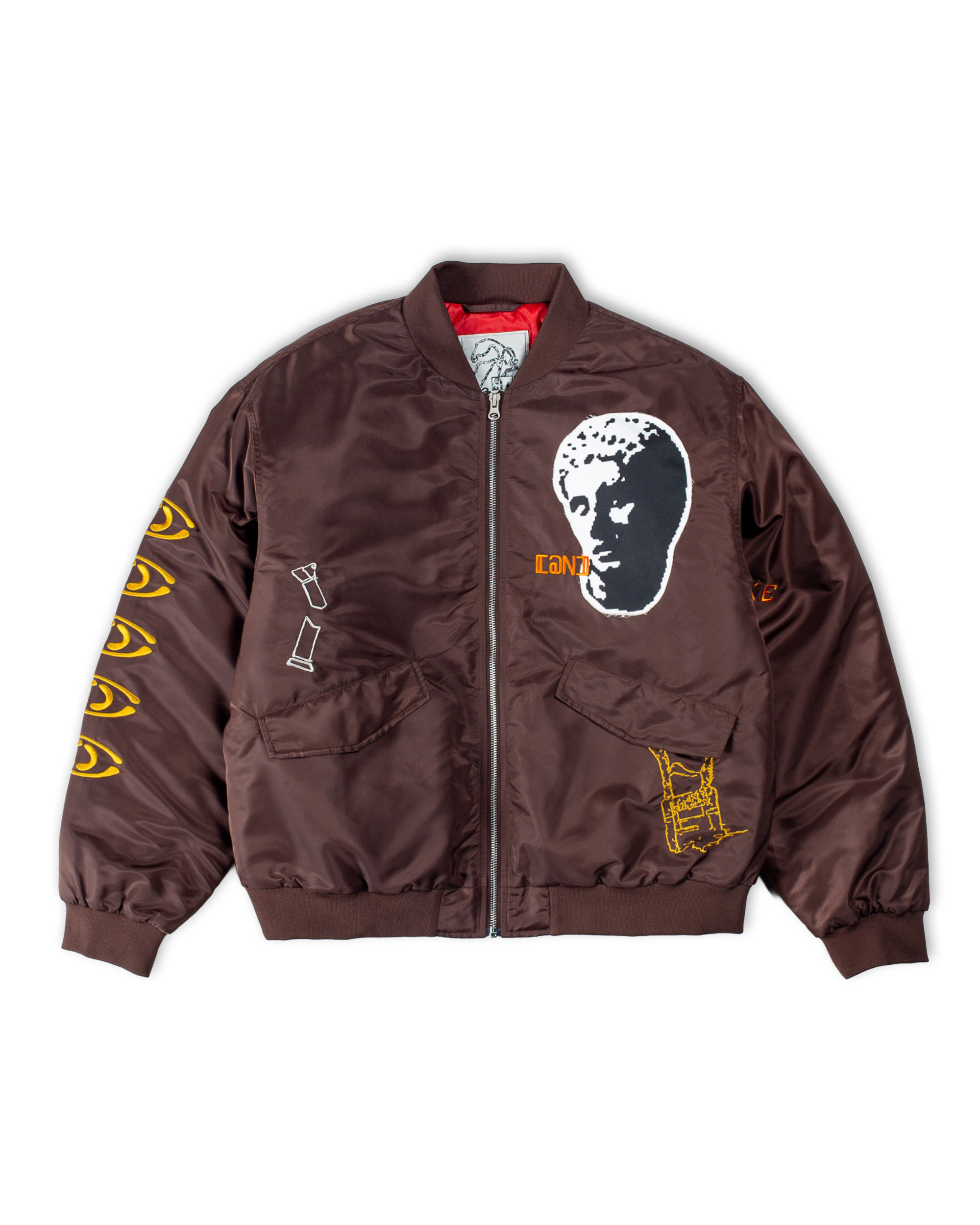 Digital Age Bomber Jacket - Brown