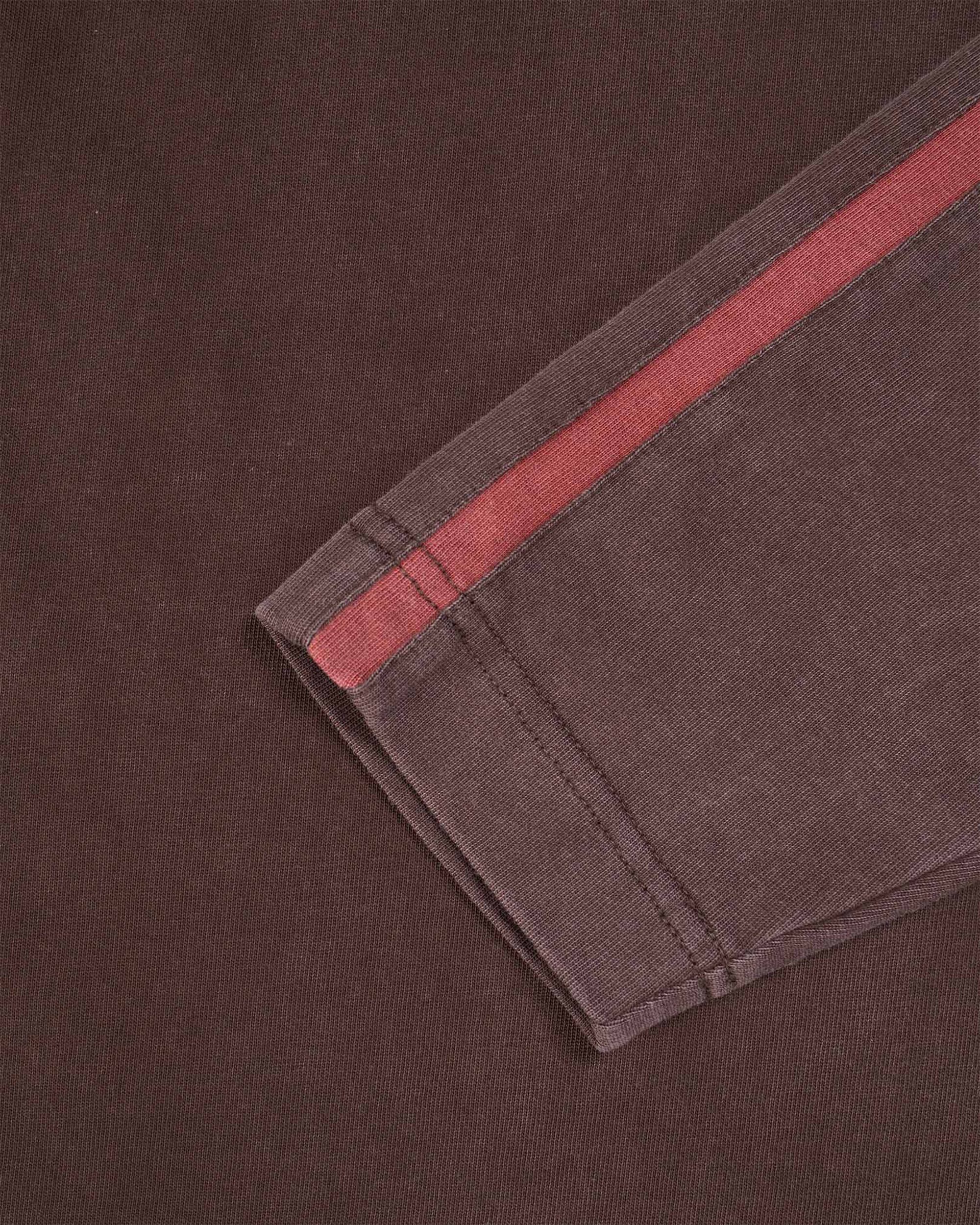 Racer LS Tee - Brown / Red Stripe