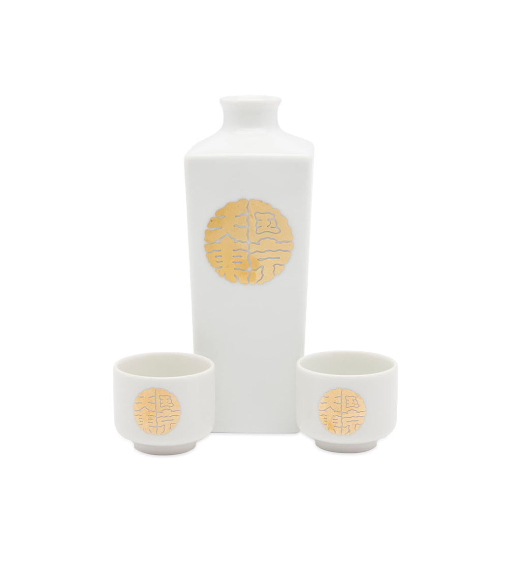 Sake Bottle & Cup - Ceramic