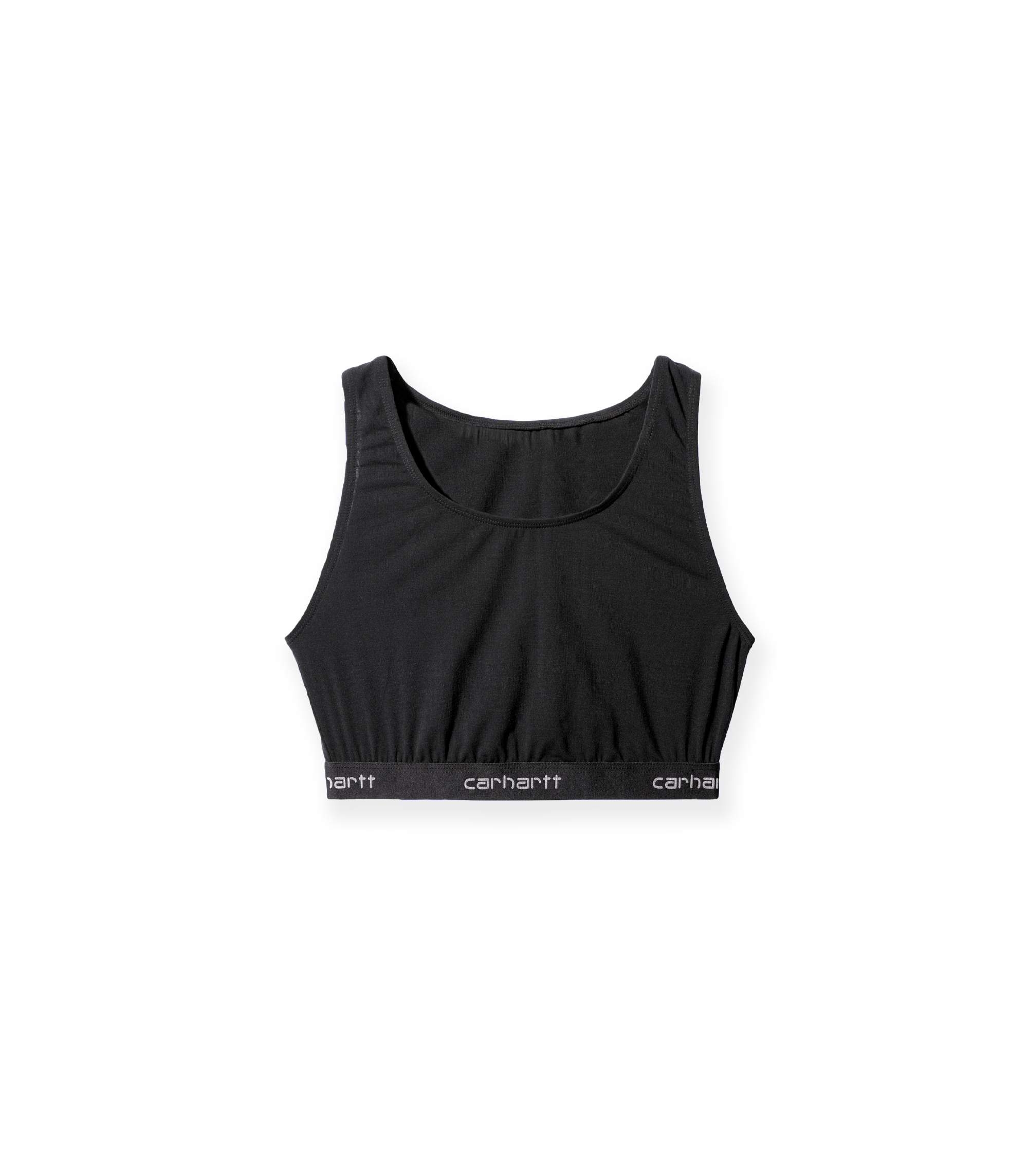 W' Script Racer Tank - Black