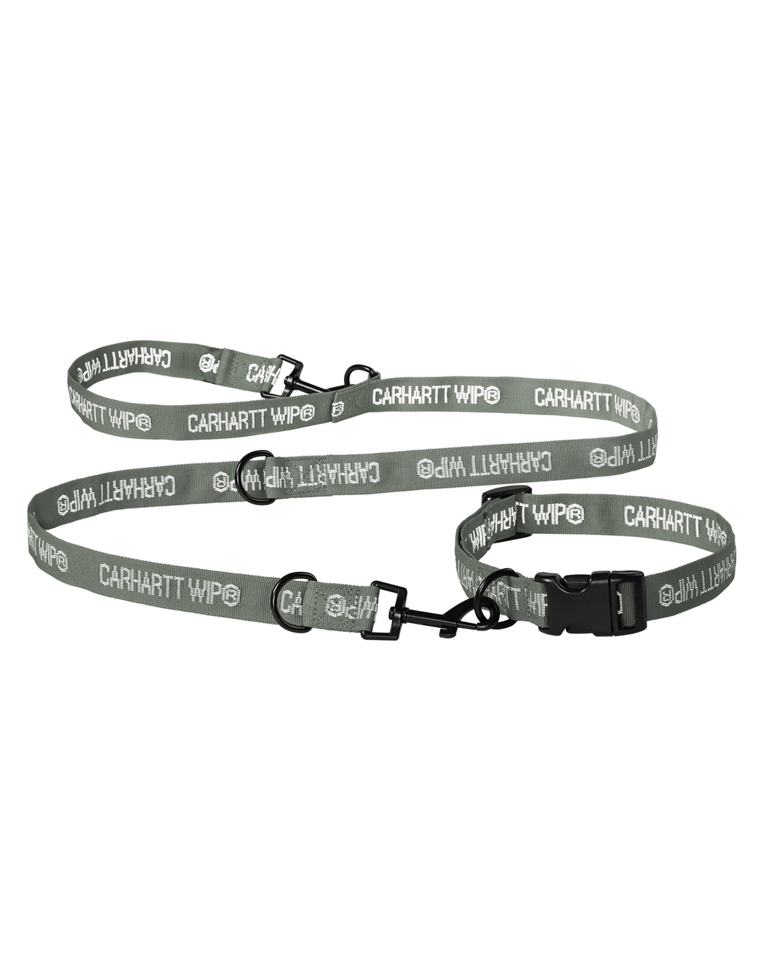 Tour Dog Leash & Collar - Smoke Green / Reflective