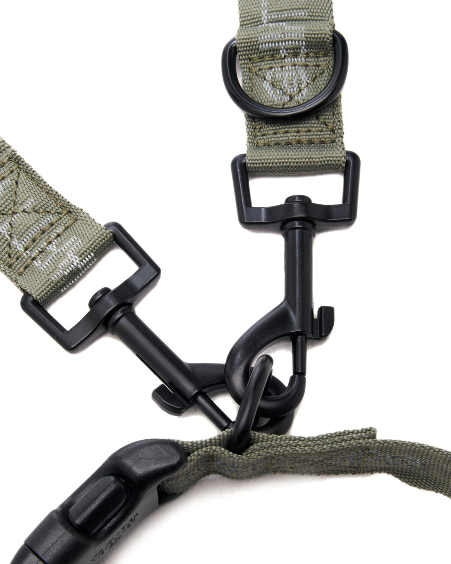 Tour Dog Leash & Collar - Smoke Green / Reflective