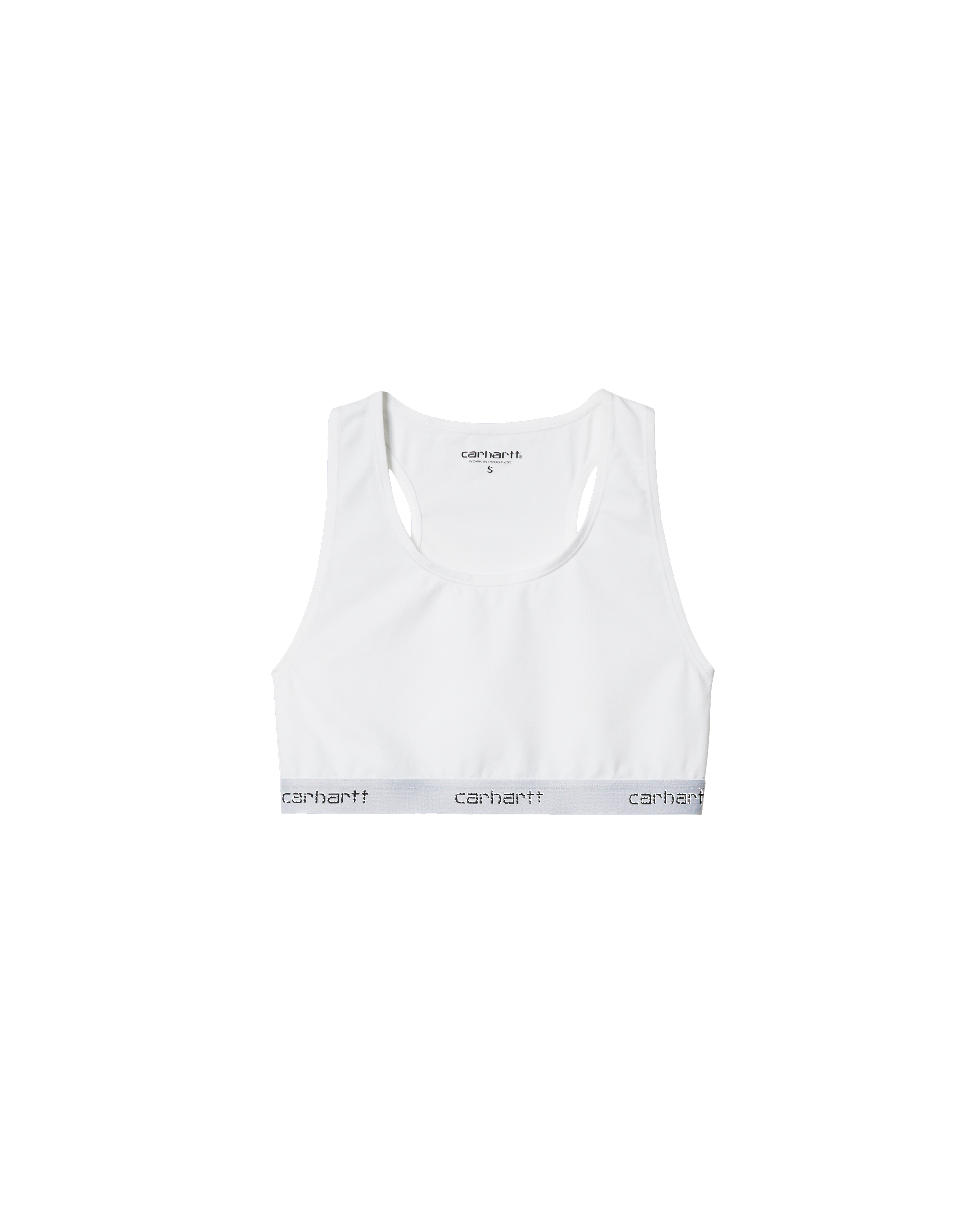 Womens Script Racer Tank - White