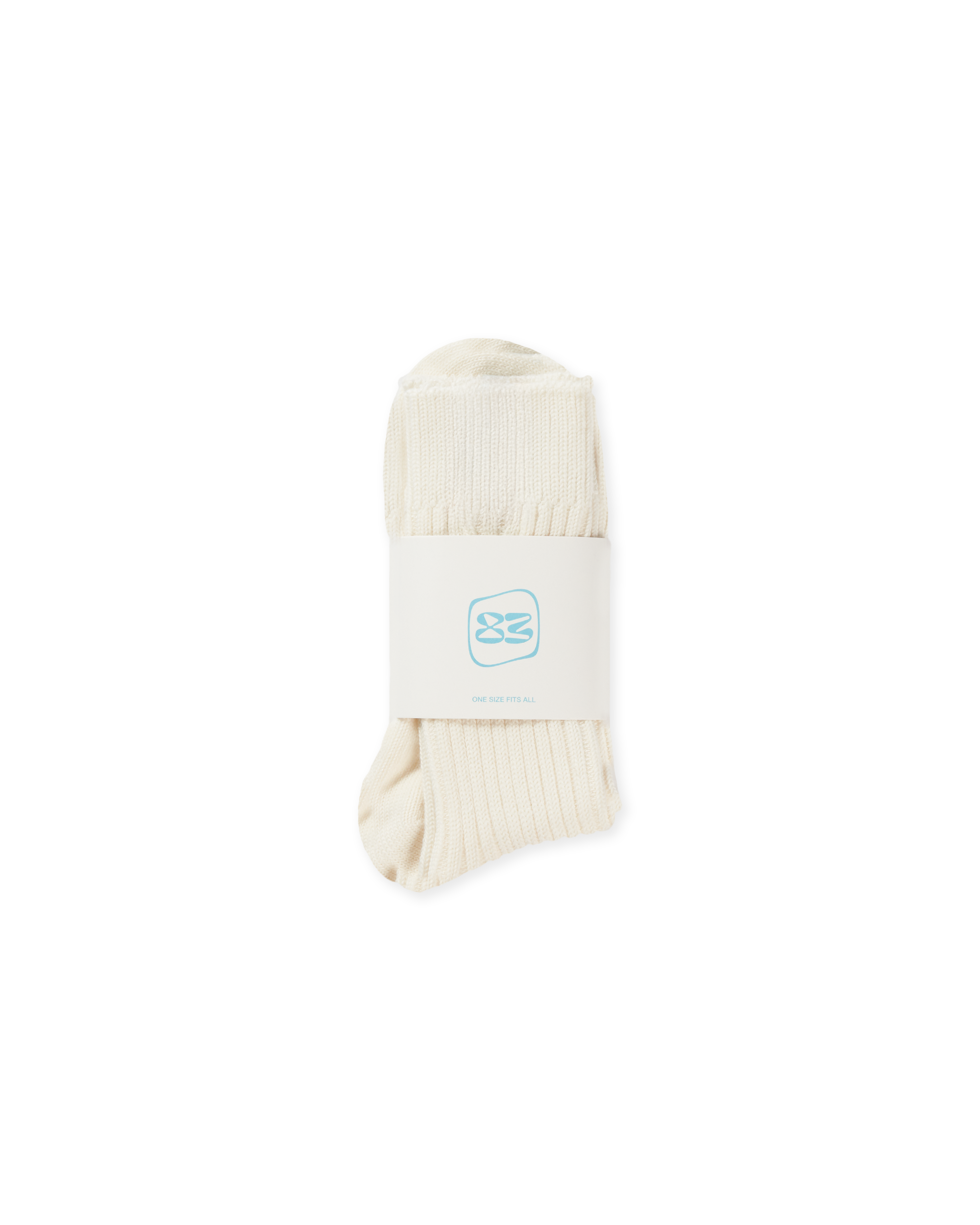 83 Logo Heavy Guage Sock - Off White