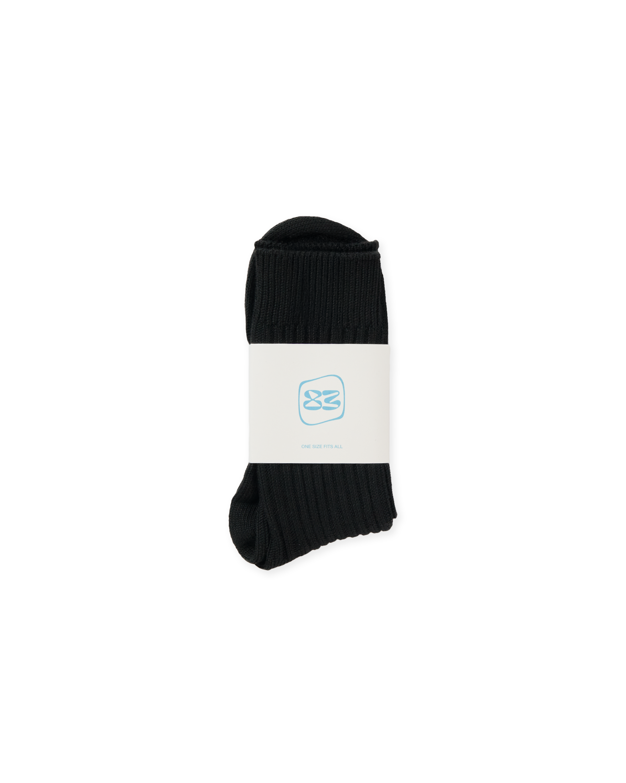 83 Logo Heavy Guage Sock - Black