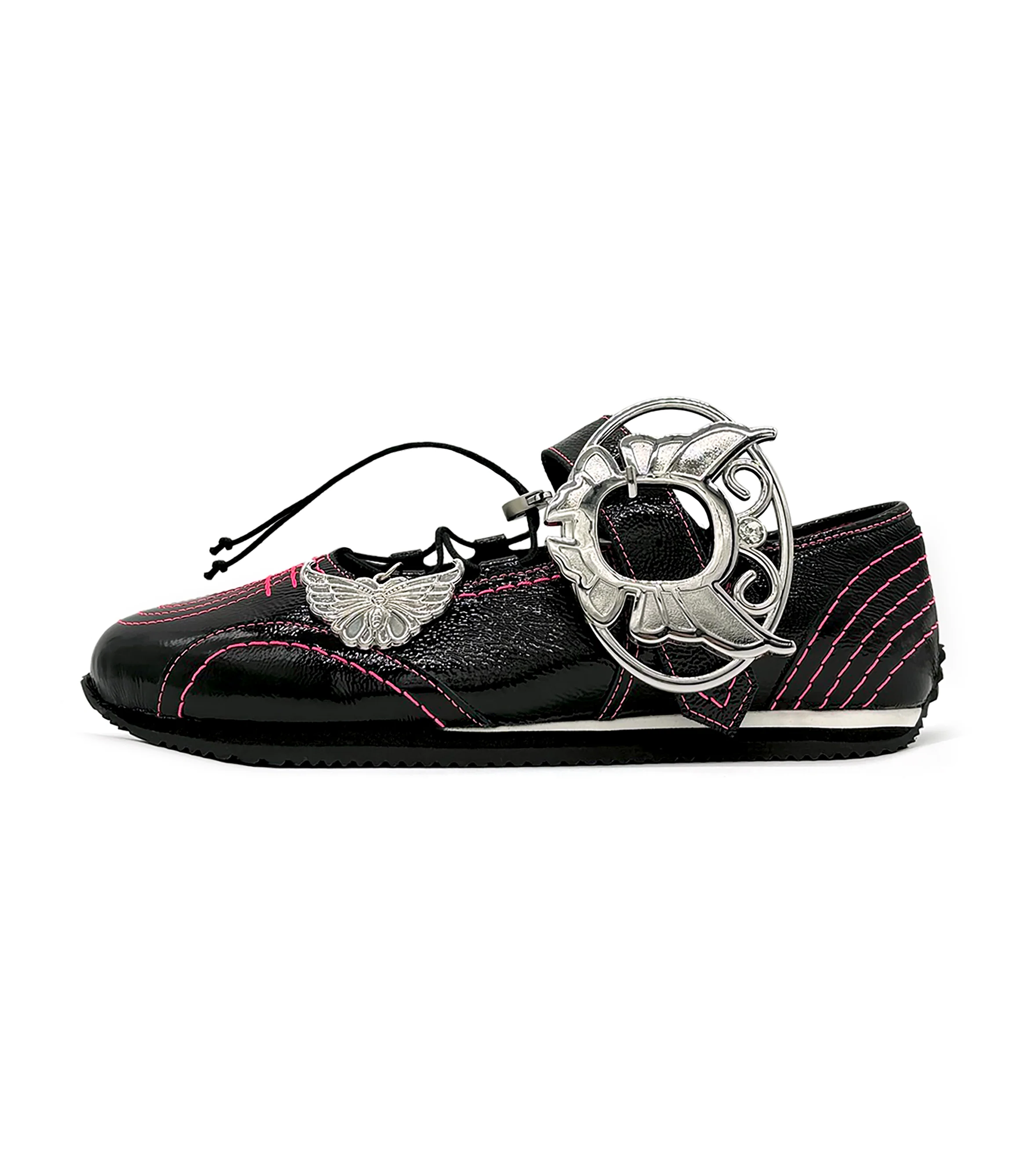 Butterfly Marta Mary Jane - Black / Pink