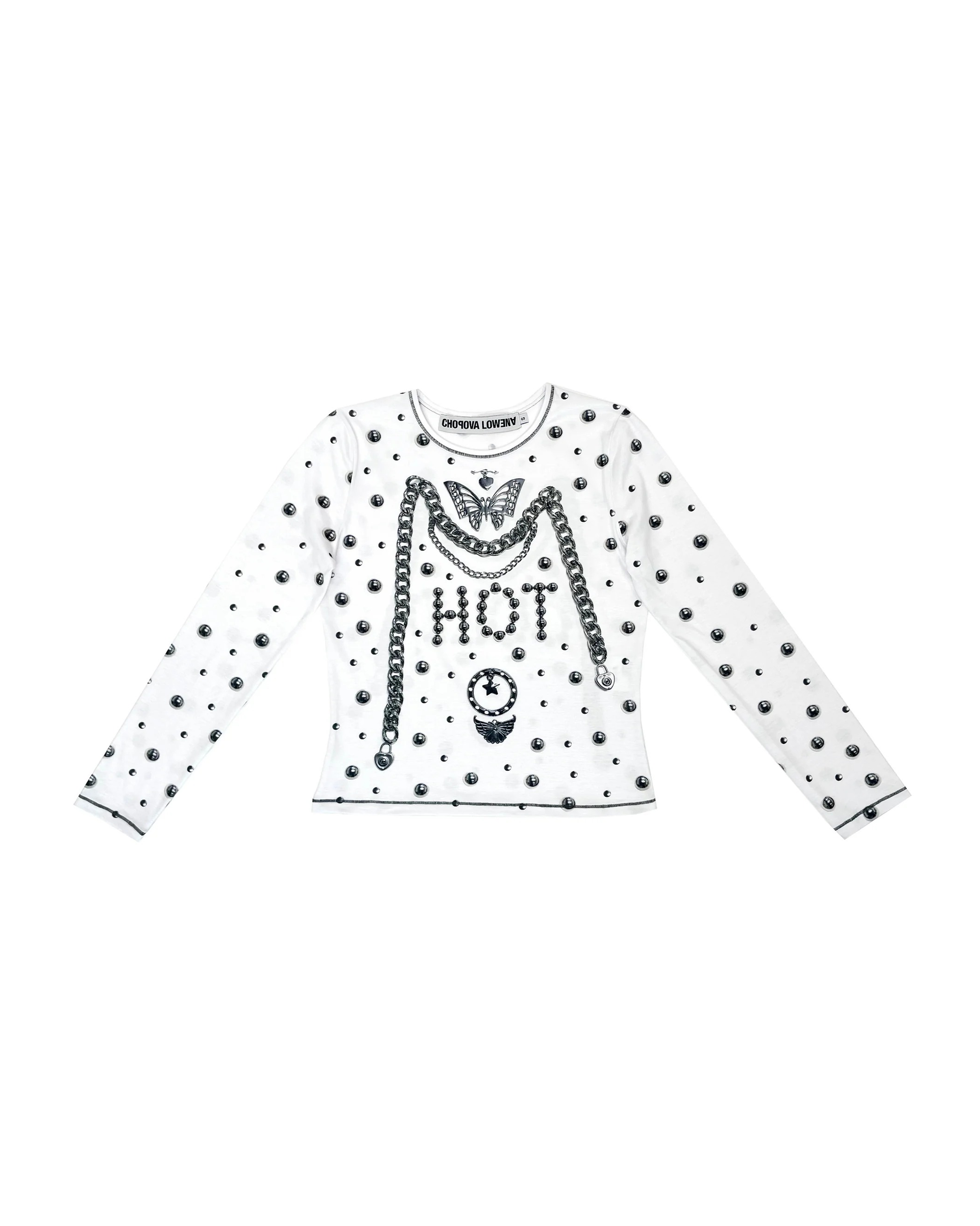 Hot Fitted Jersey Top - White
