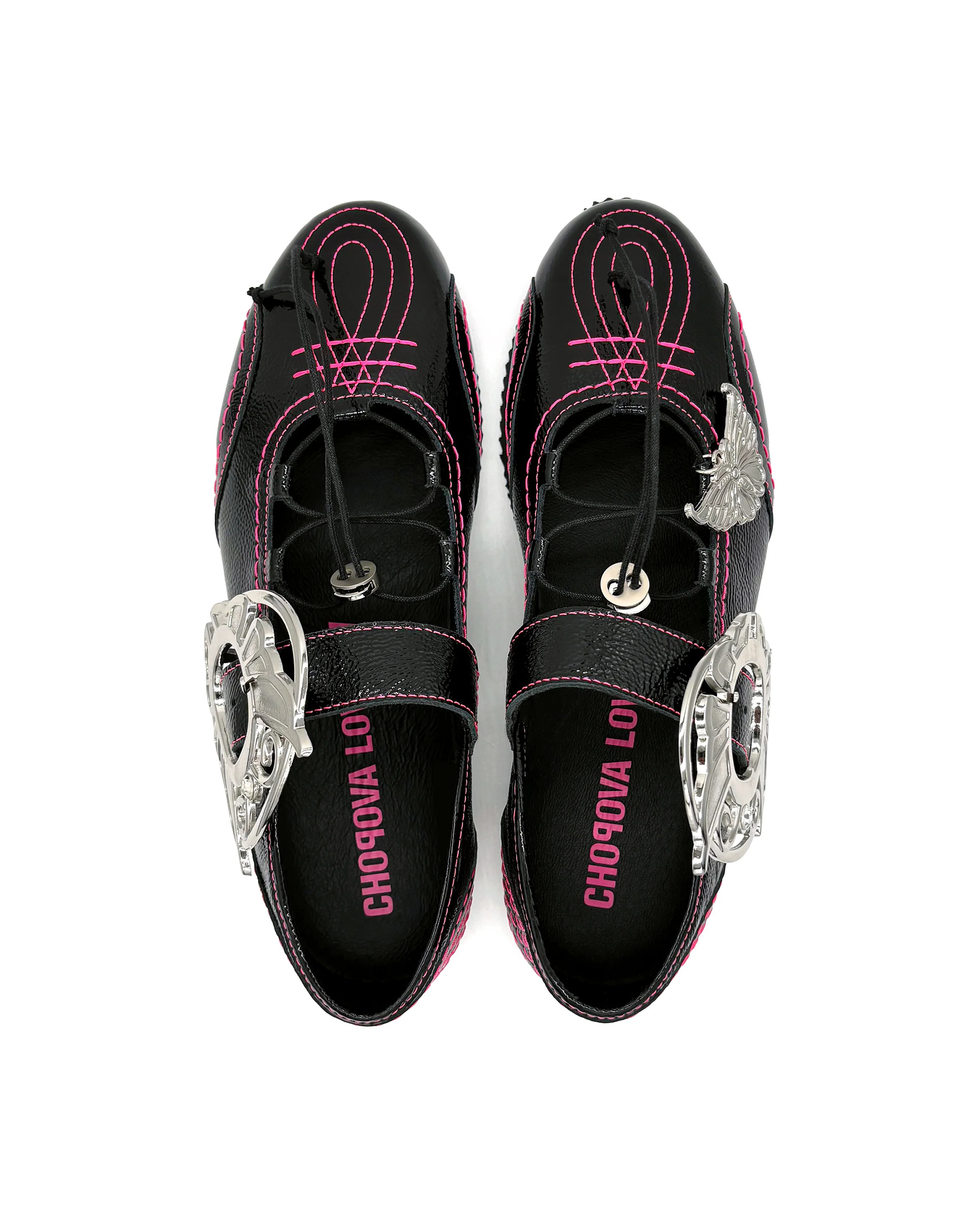 Butterfly Marta Mary Jane - Black / Pink
