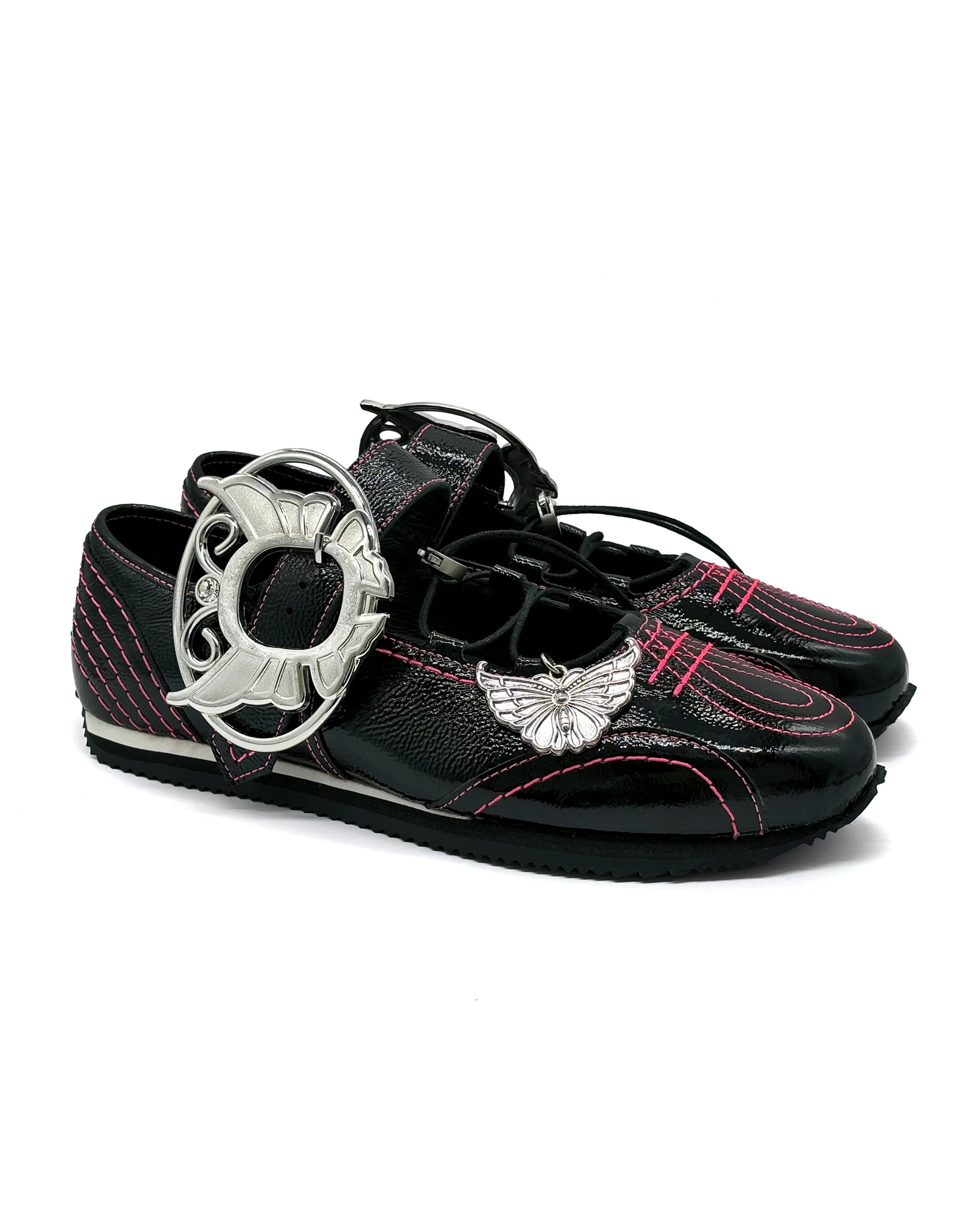 Butterfly Marta Mary Jane - Black / Pink