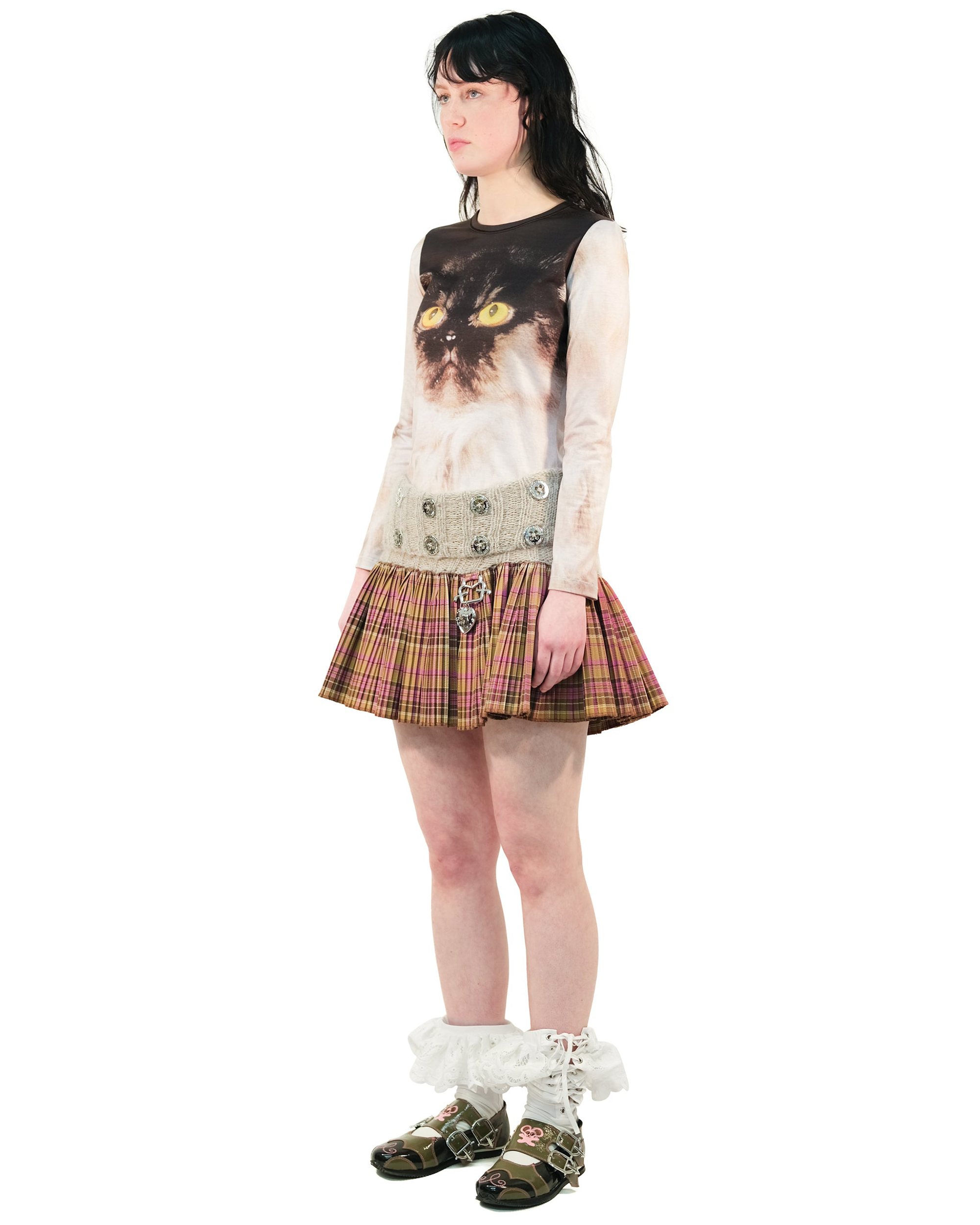 Sweet Pea Fitted Long Sleeve Jersey Top - Multi