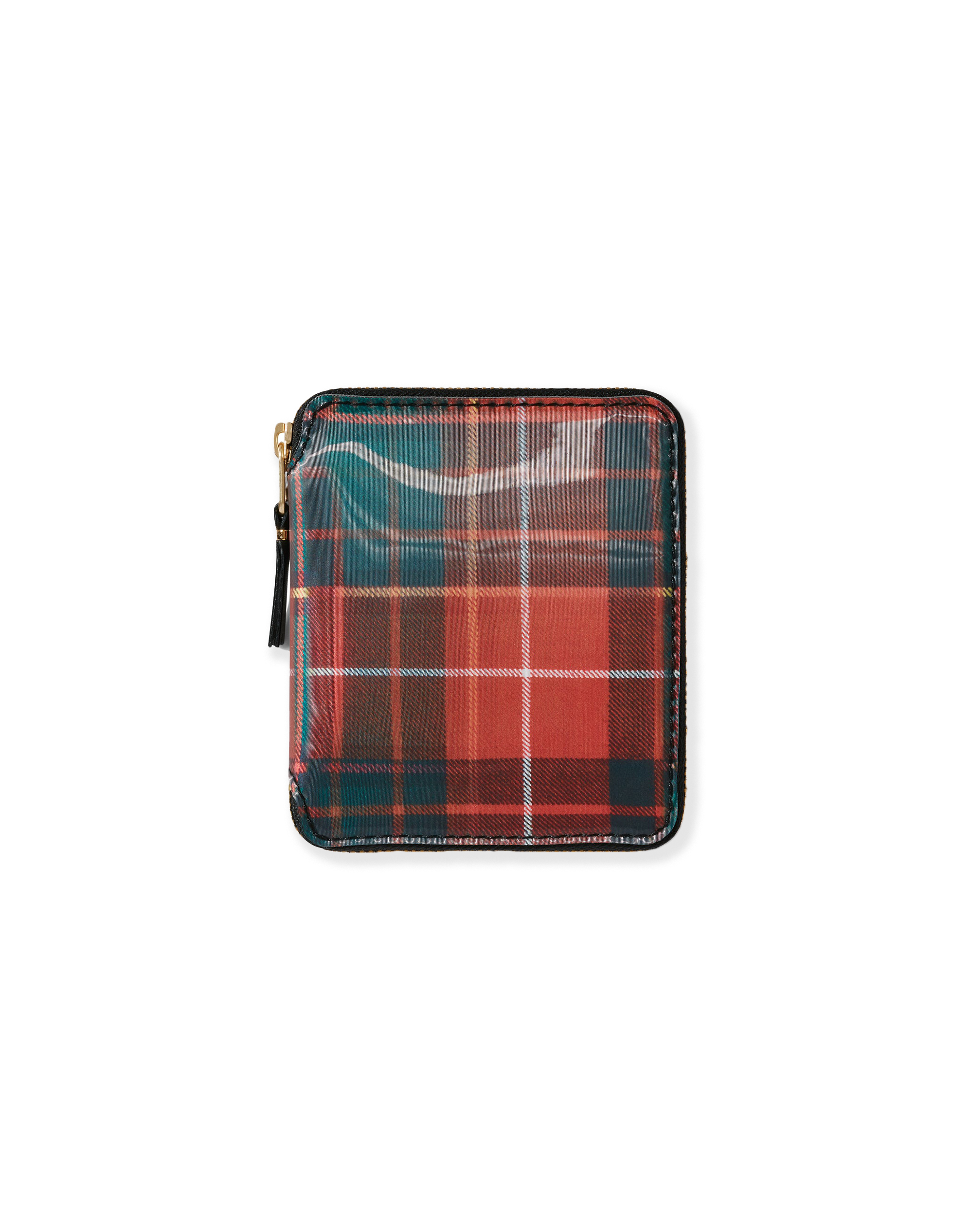 Lenticular Tartan Full Zip Around Wallet - Red / Green