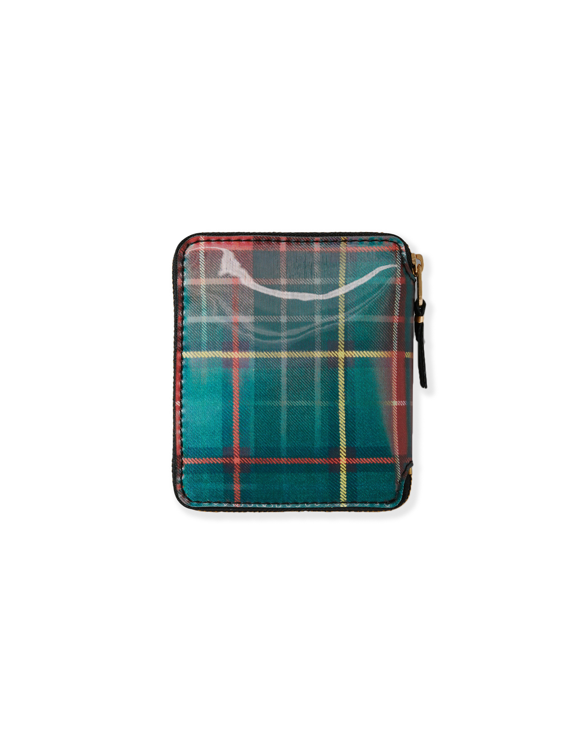 Lenticular Tartan Full Zip Around Wallet - Red / Green