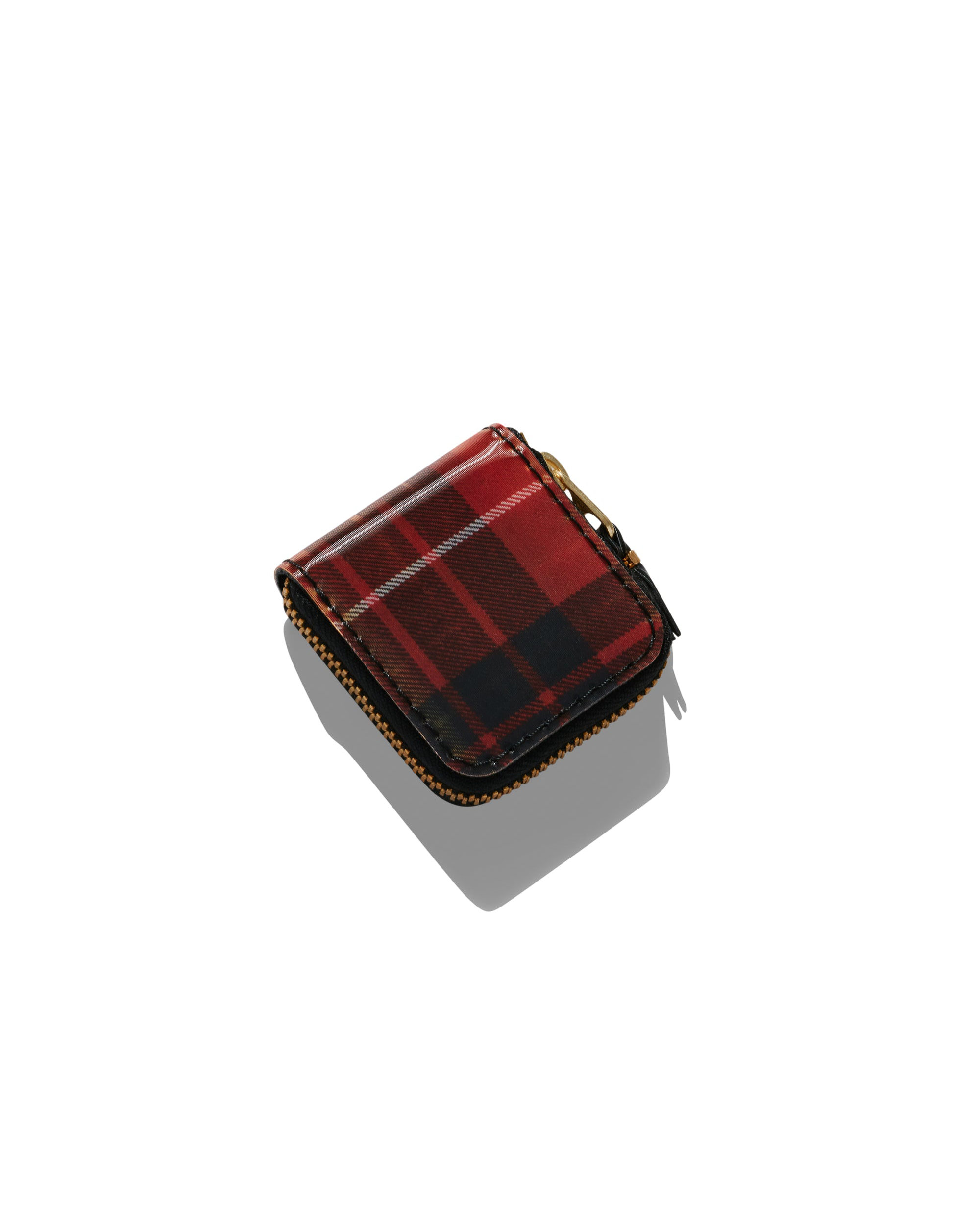 Lenticular Tartan Micro Wallet - Red / Yellow