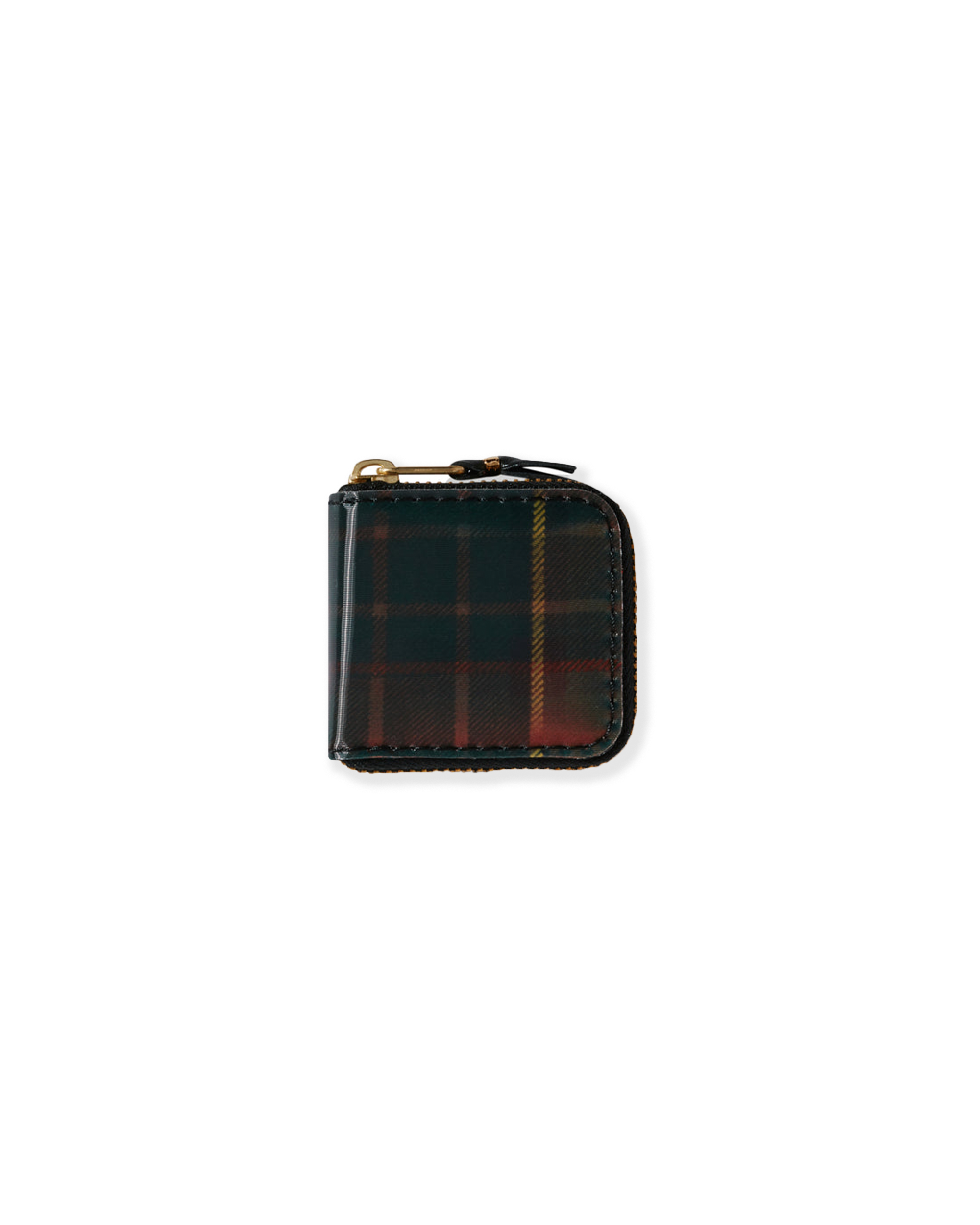 Lenticular Tartan Micro Wallet - Red / Green