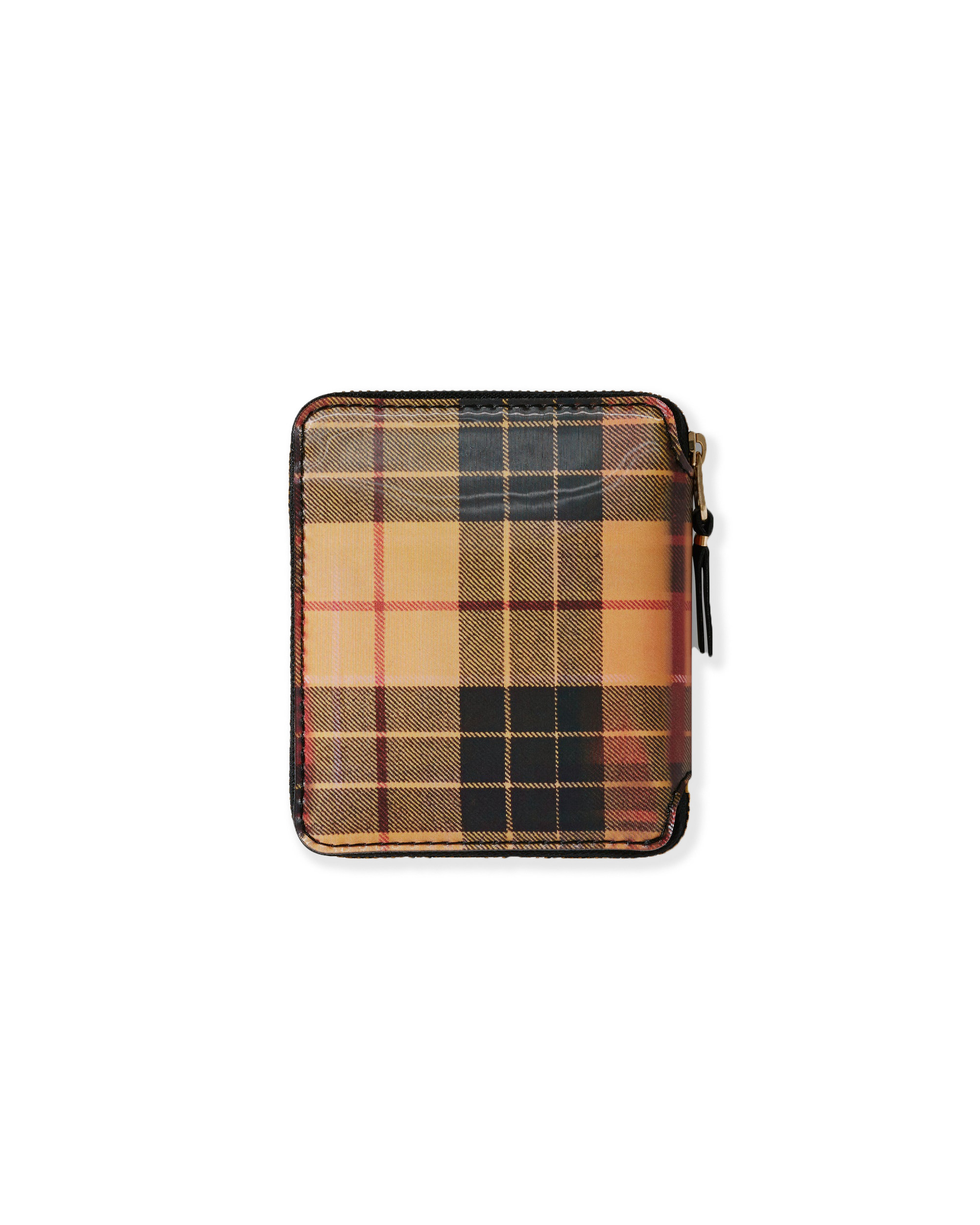 Lenticular Tartan Full Zip Around Wallet - Red / Yellow