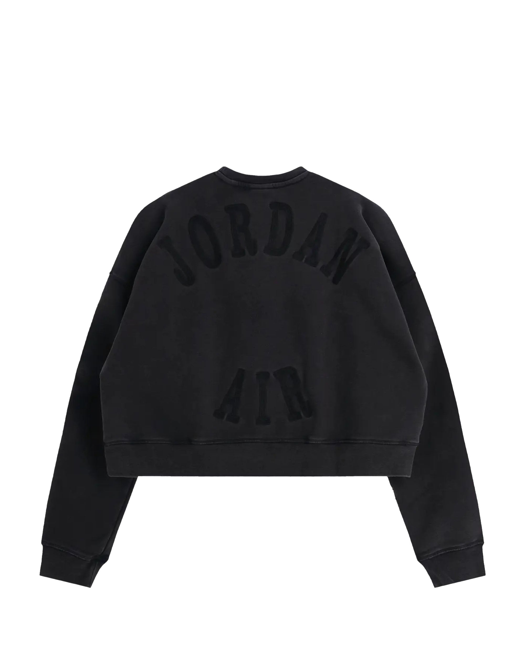 Jordan IH Cropped Fleece Crew - Black