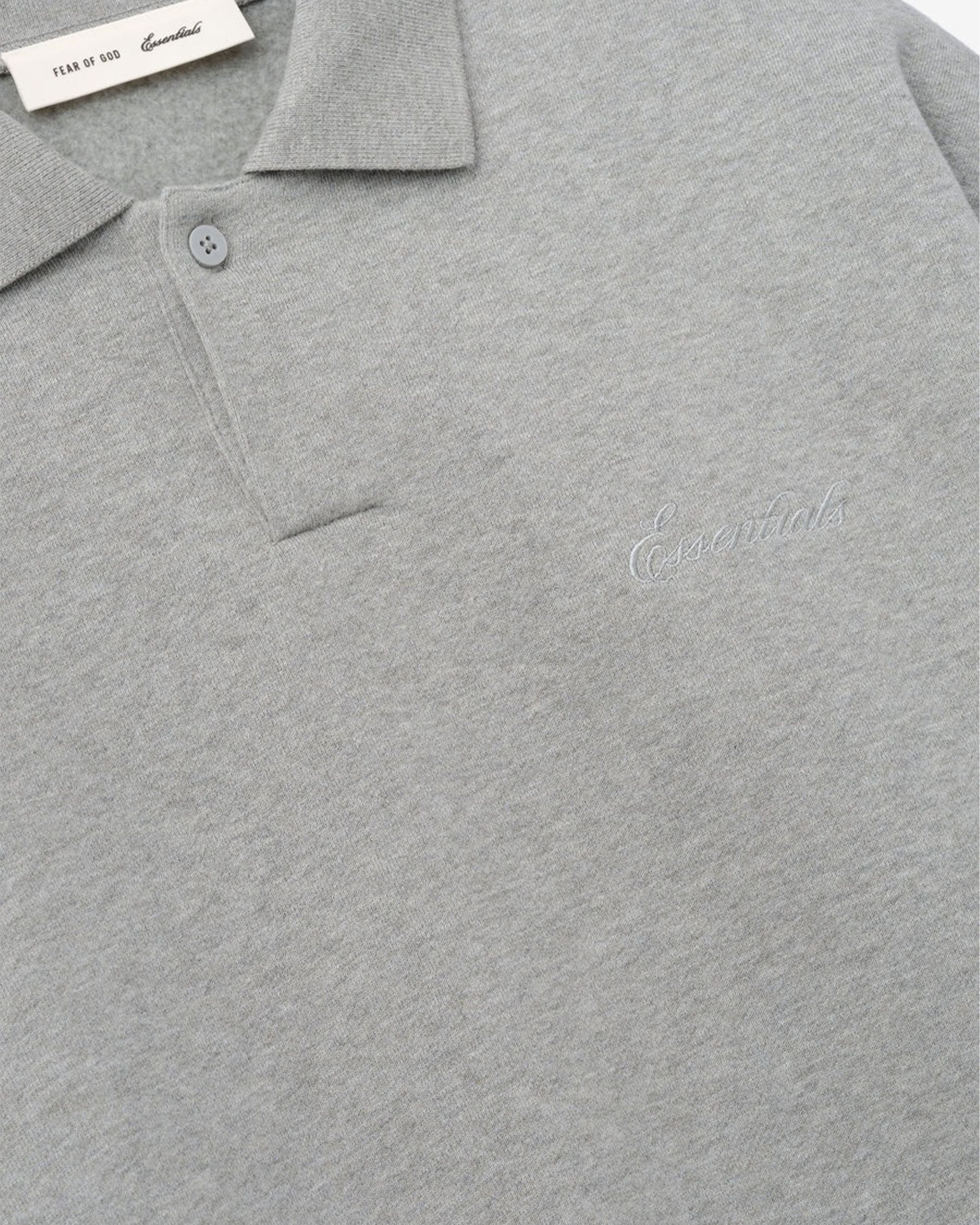 Signature 90's Polo Sweatshirt - Concrete Heather
