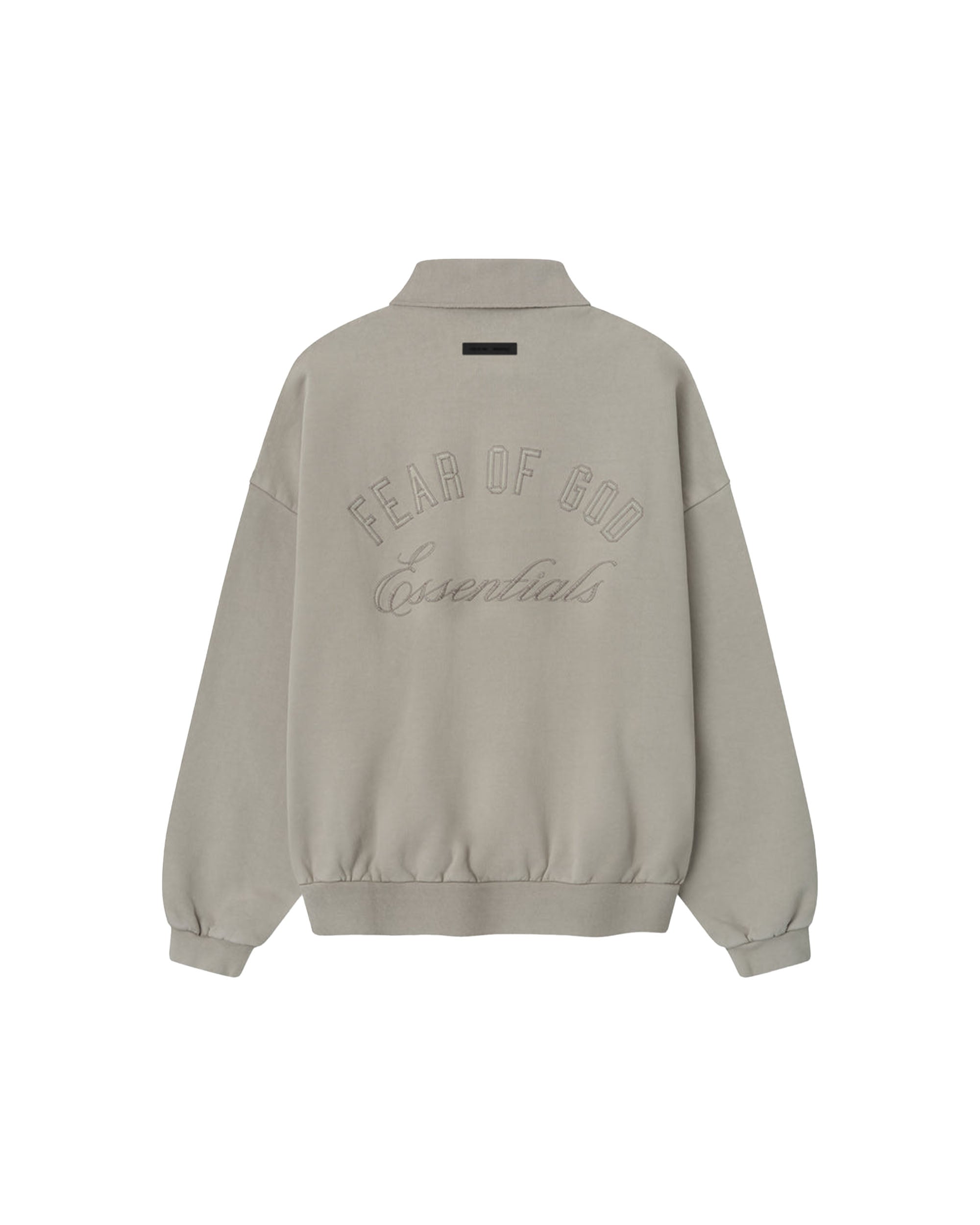 Embroidered Classic Polo Sweatshirt - Smoke Grey