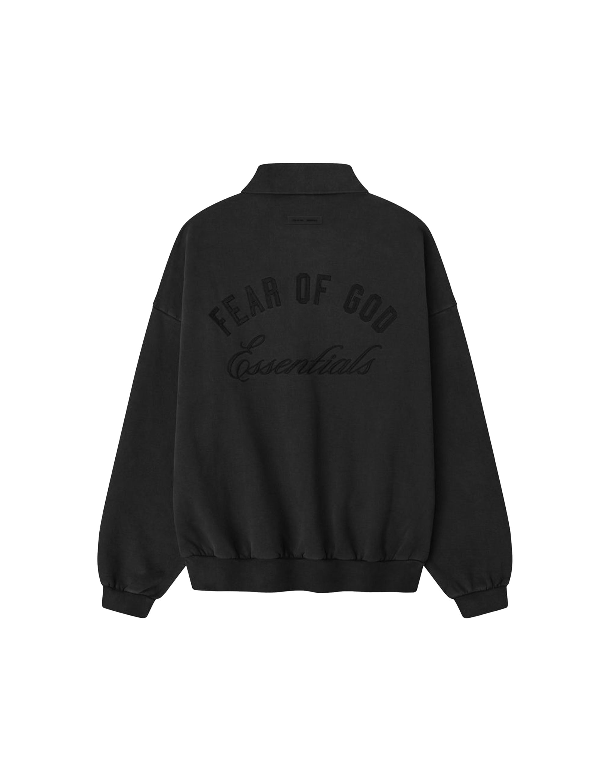 Embroidered Classic Polo Sweatshirt - Vintage Black