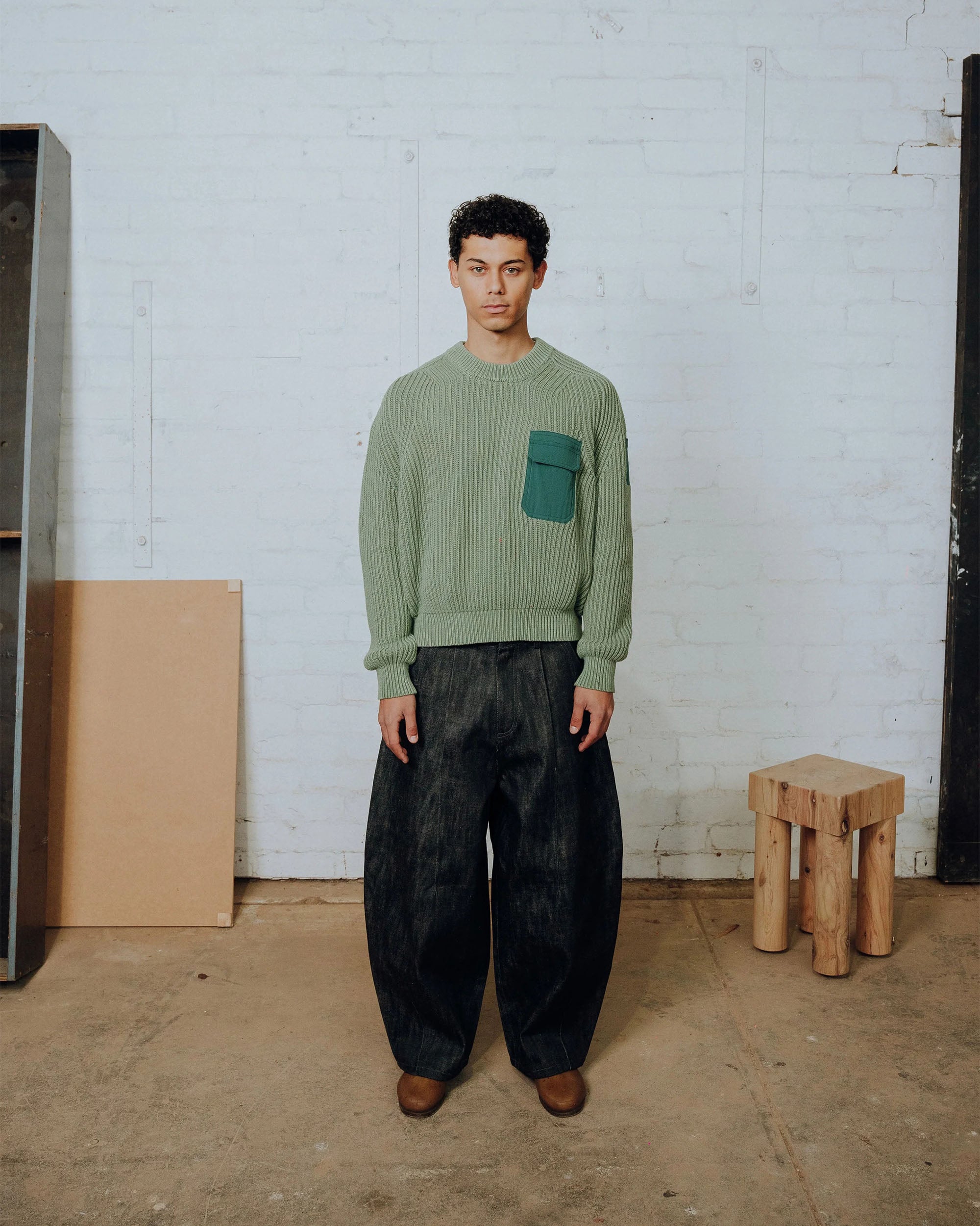 Outpost Knit Crewneck - Sage Green