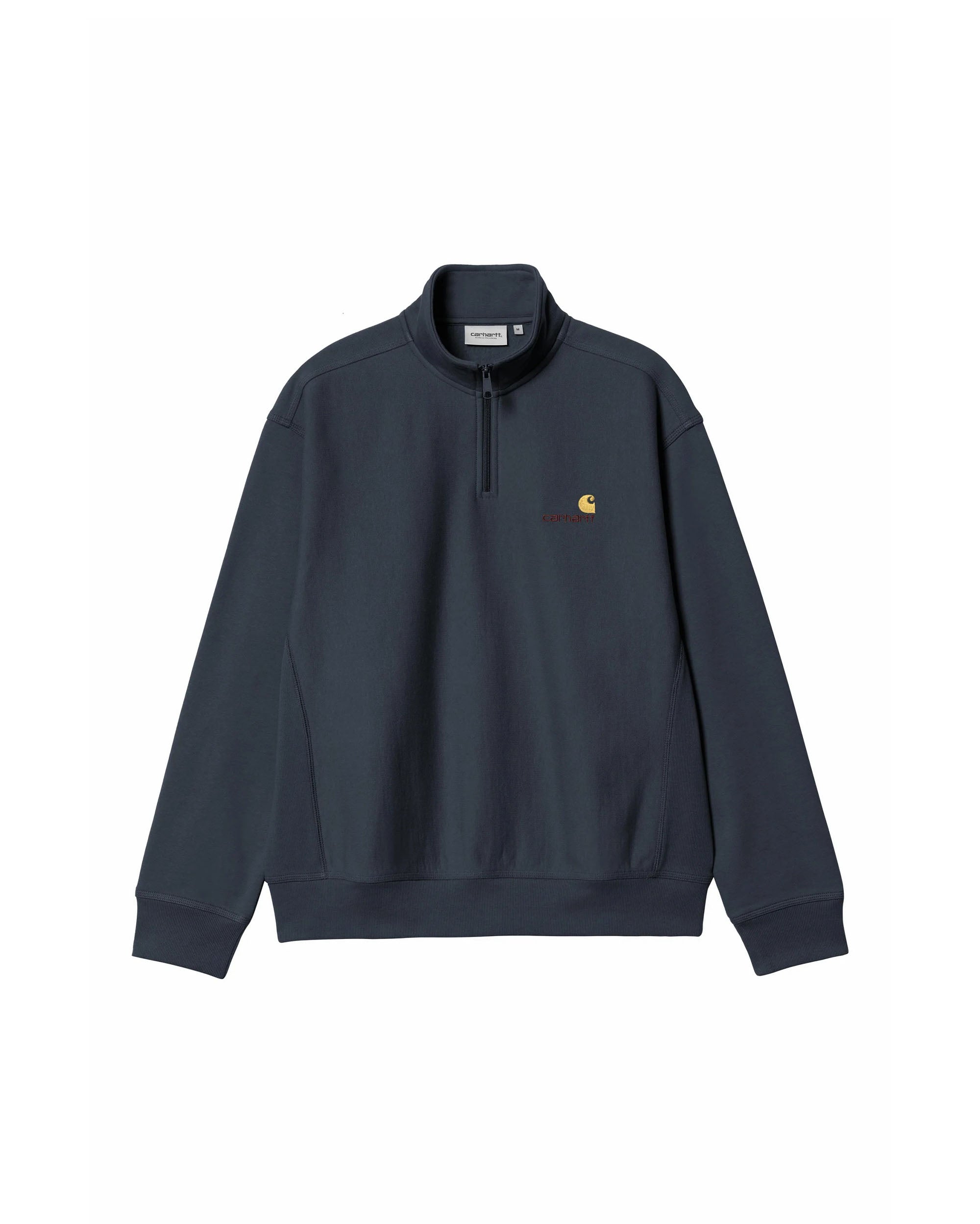 Half Zip American Script Sweat - Deep Night