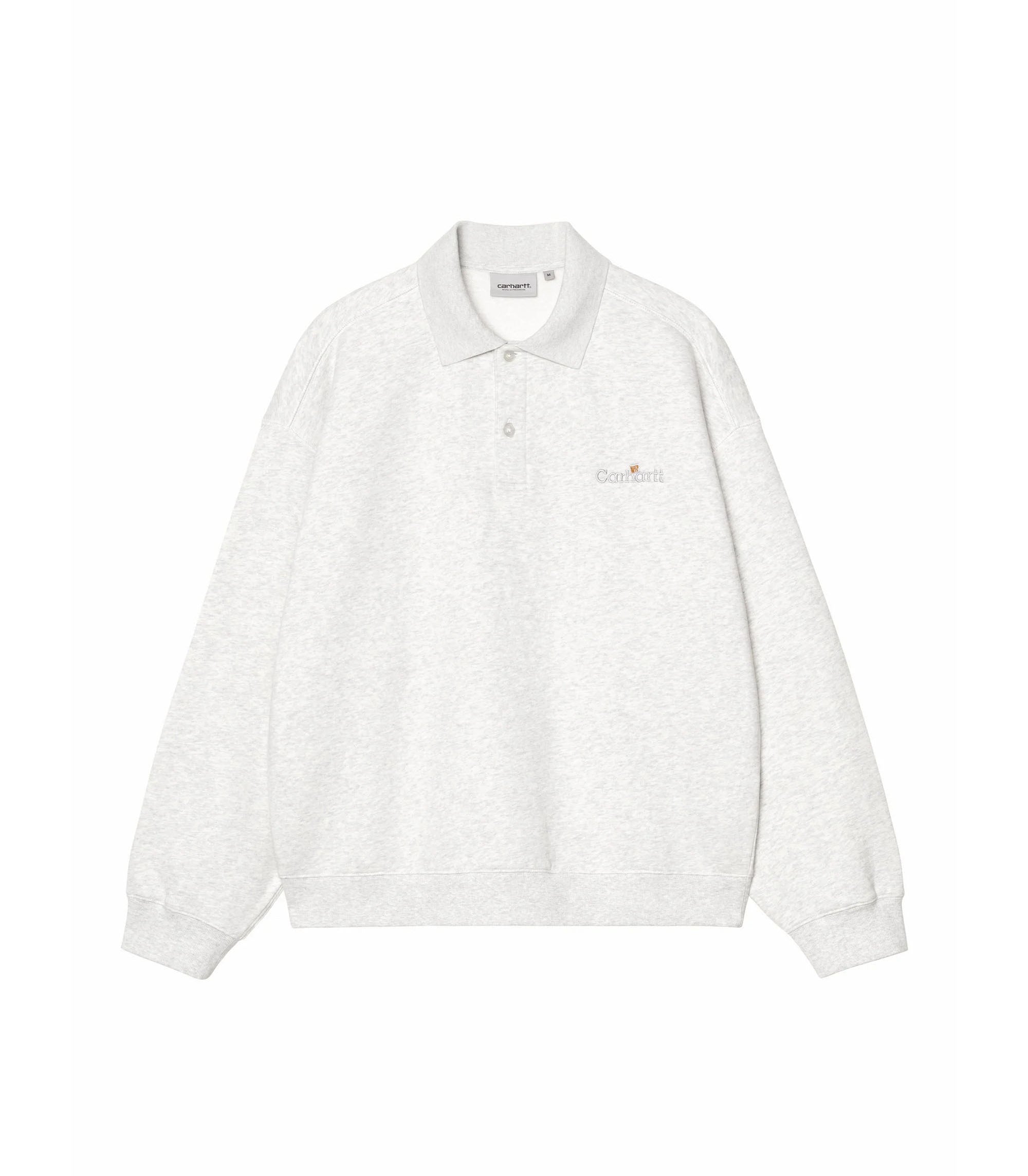WIP Label Polo Sweat - Ash Heather