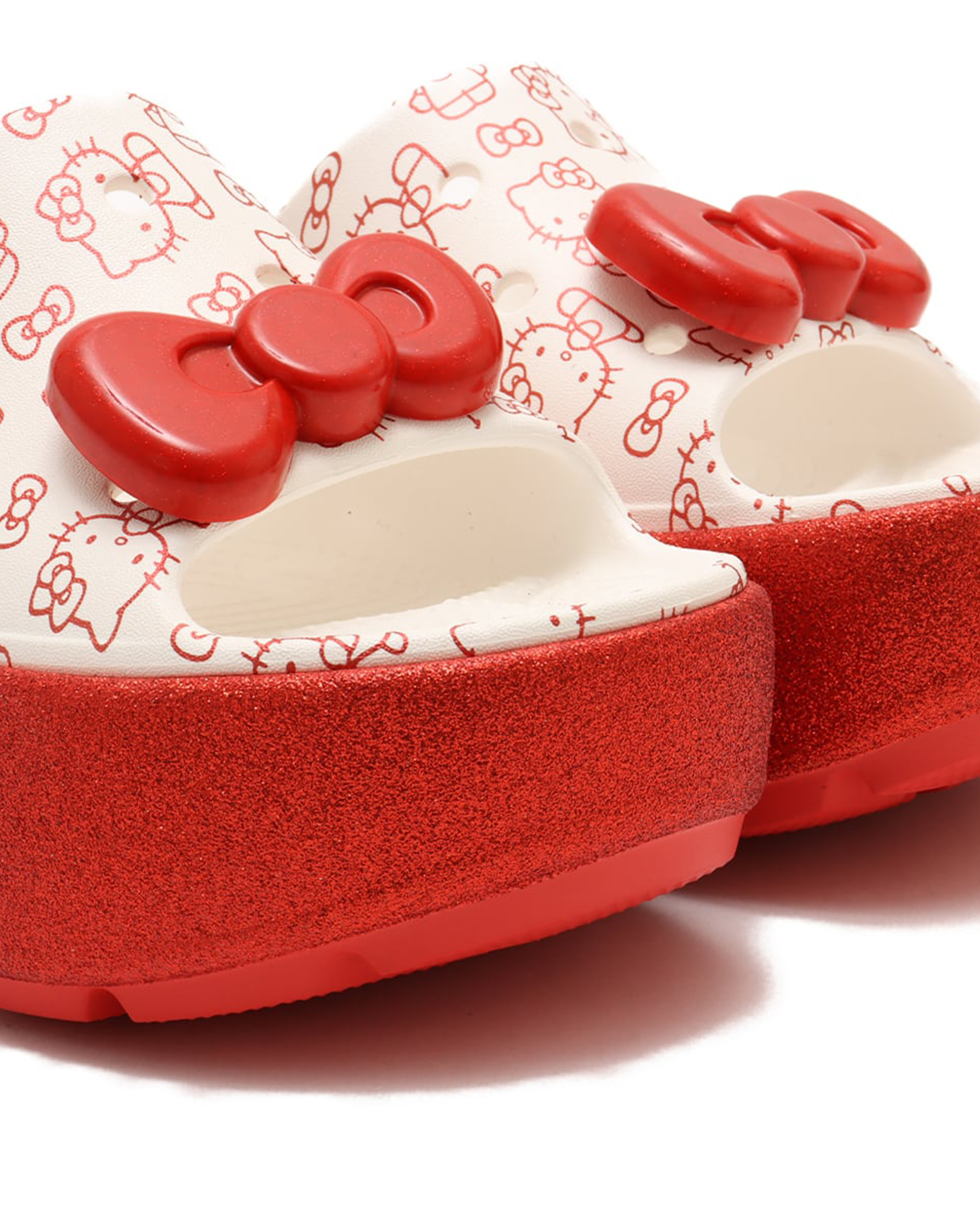 Hello Kitty 50th Anniversary Stomp Slide - Cream / Red