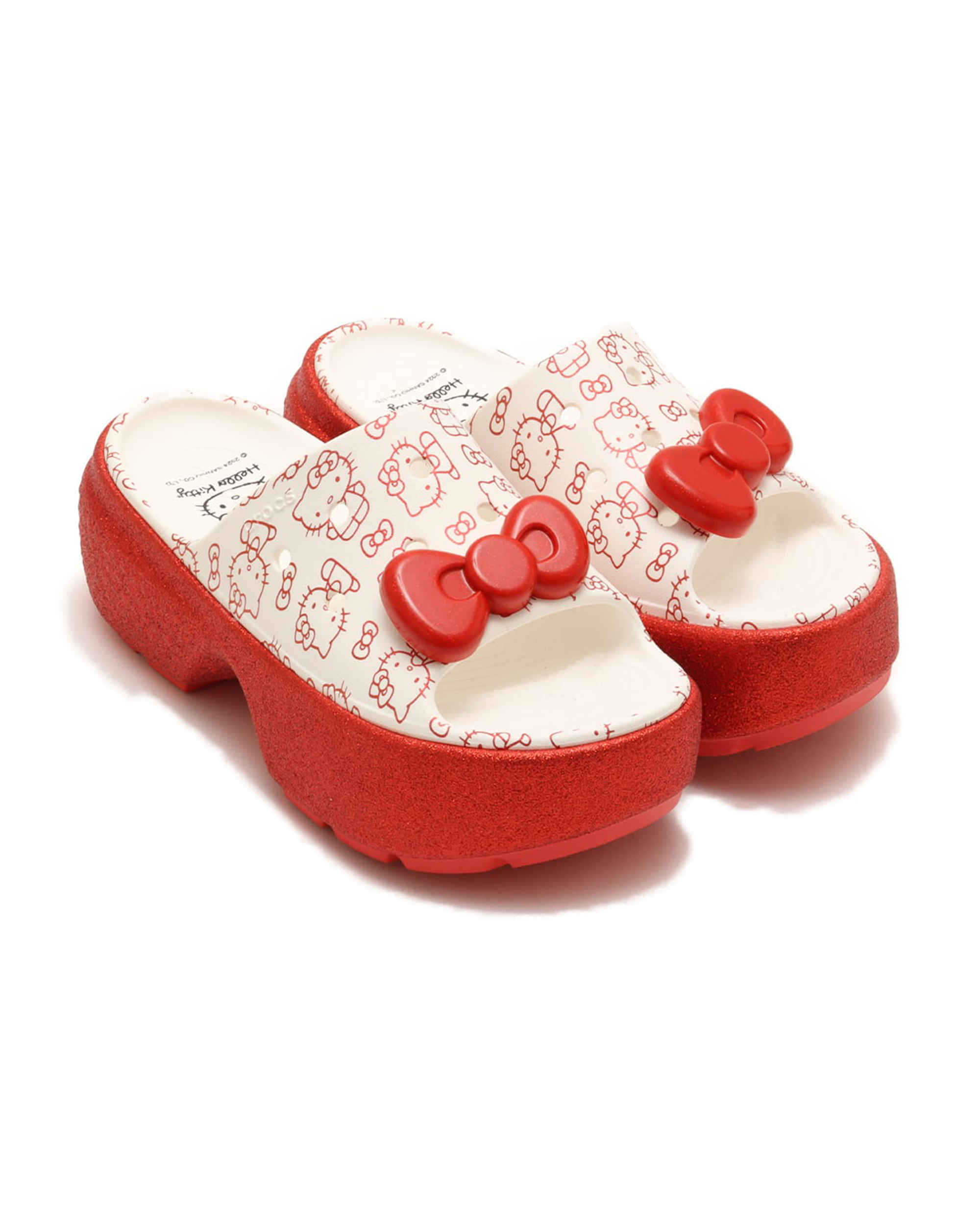 Hello Kitty 50th Anniversary Stomp Slide - Cream / Red