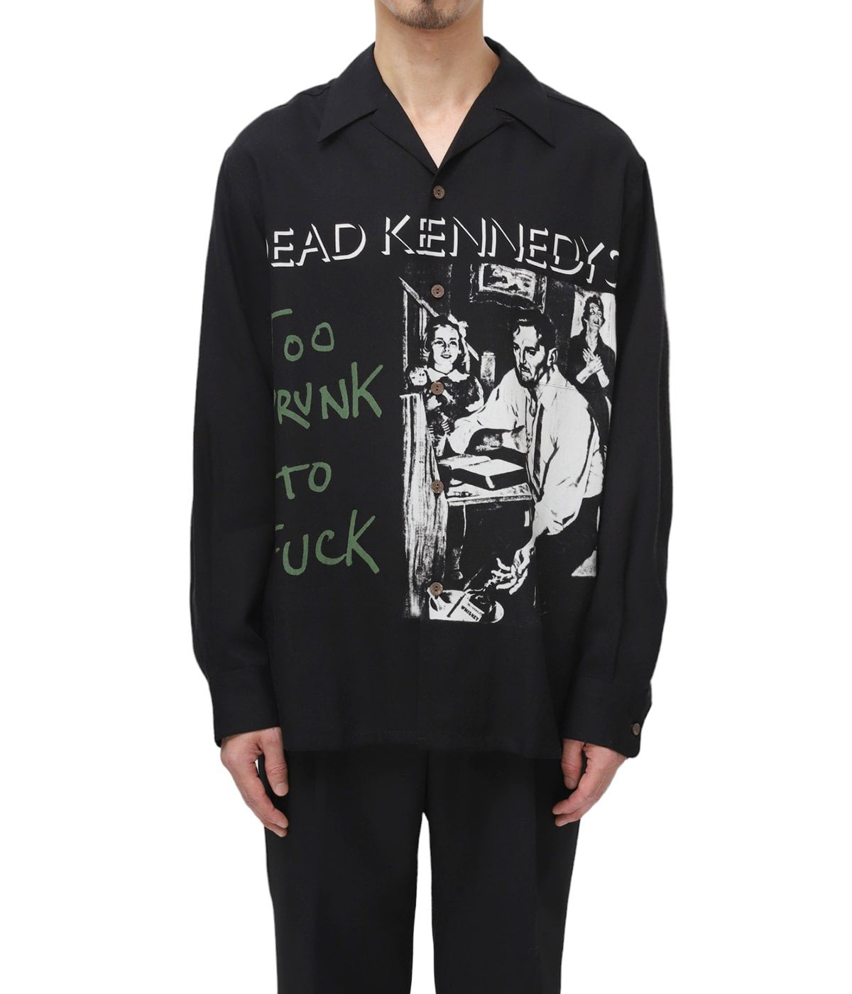 Dead Kennedys Hawaiian Shirt L/S (Type-1) - Black