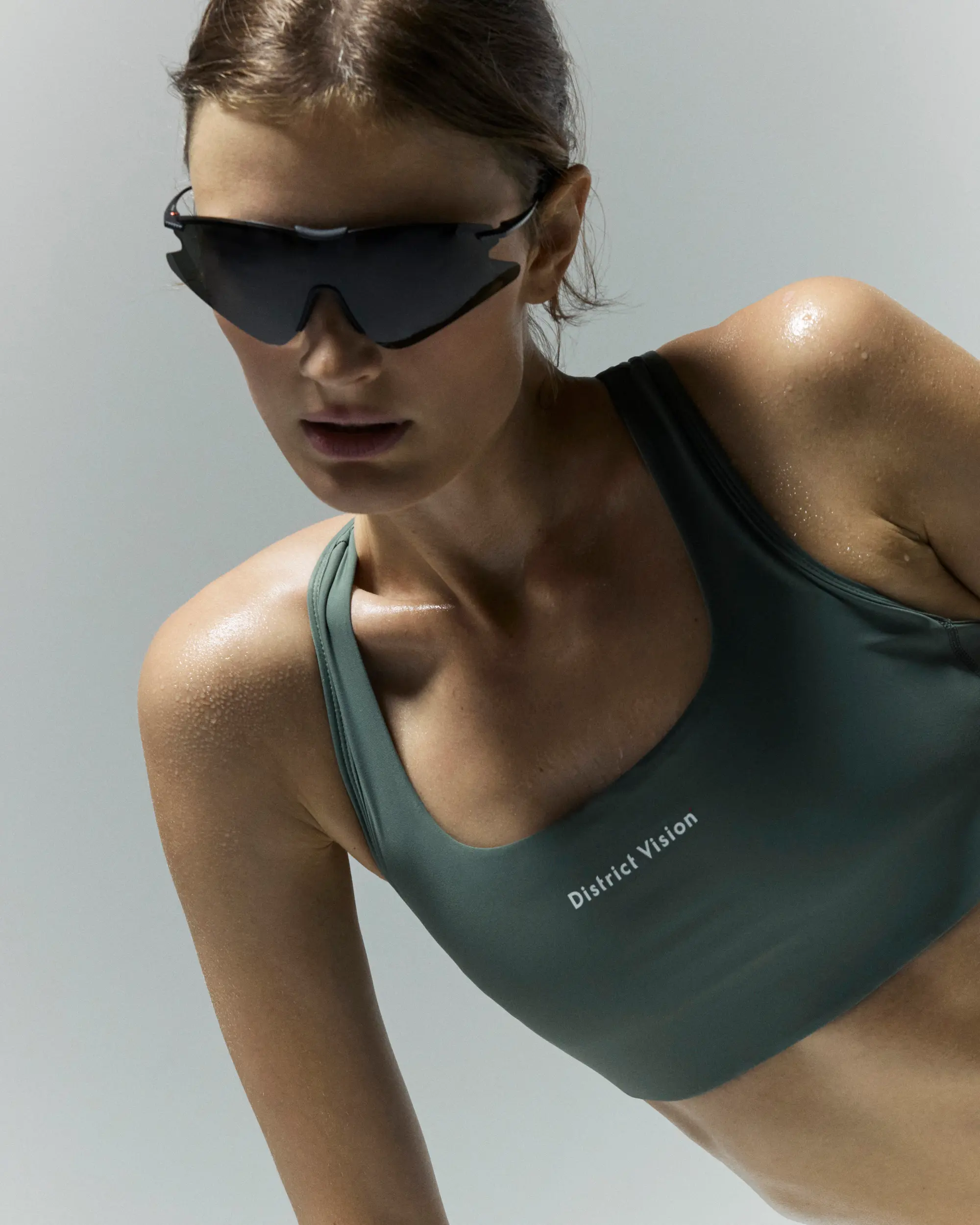 Twin Layer Medium Support Bra - Cool Sage