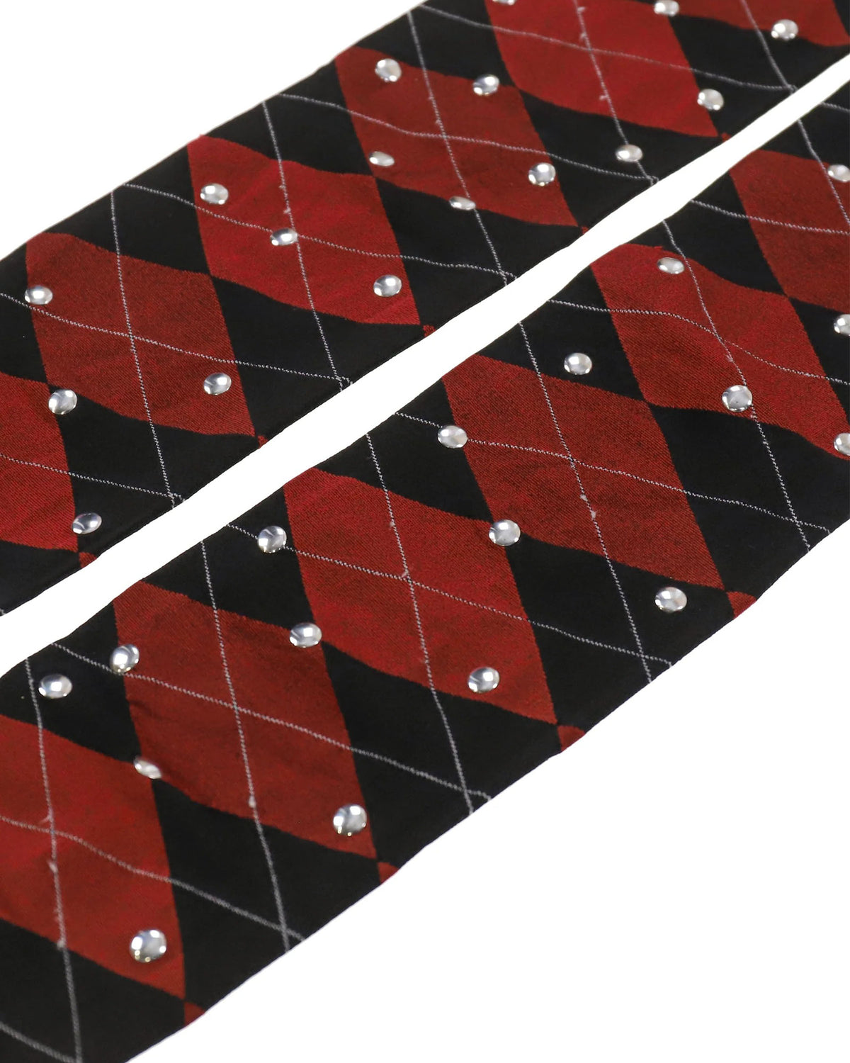 Red Argyle Tights - Red Multi