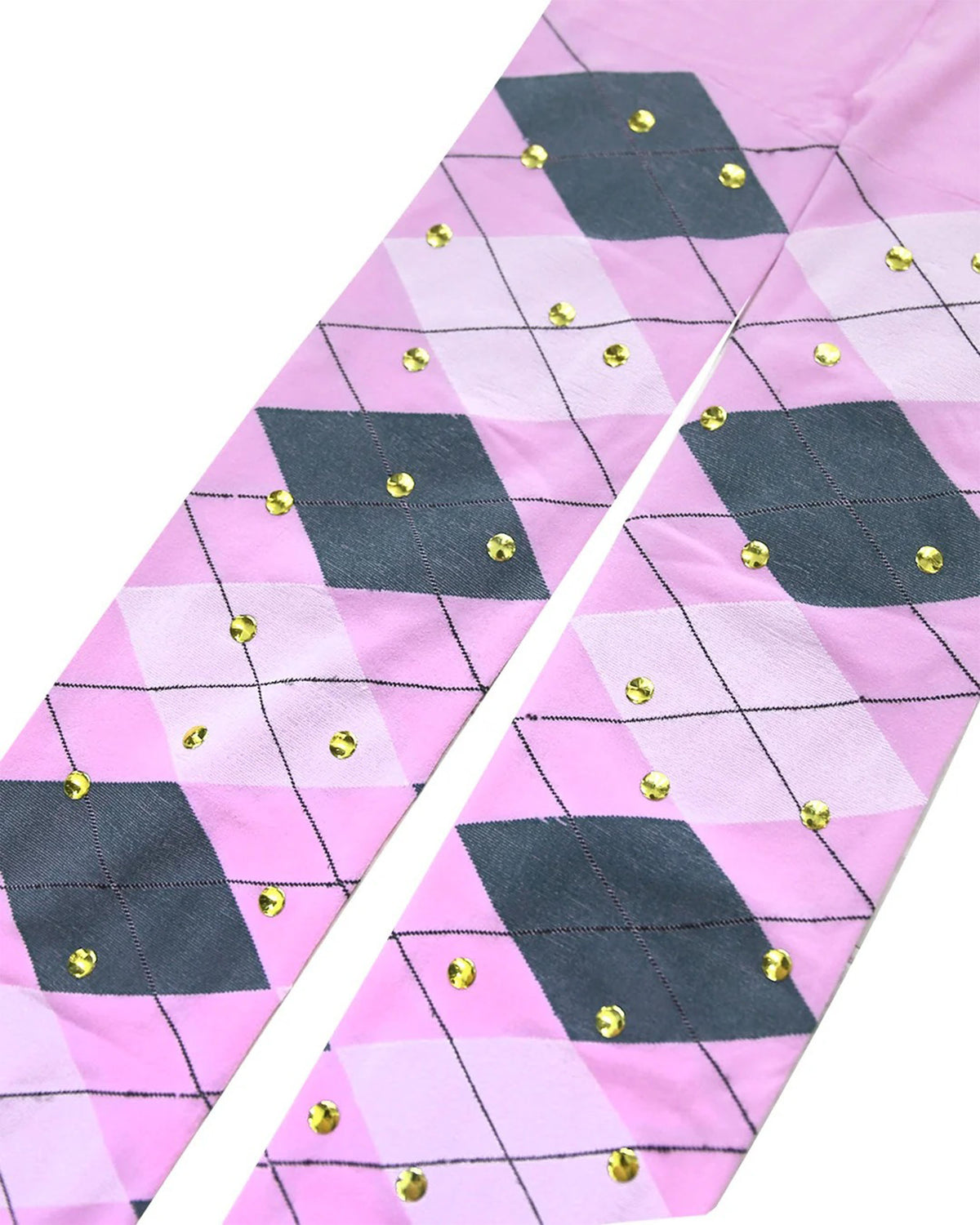 Pink Argyle Tights - Multi