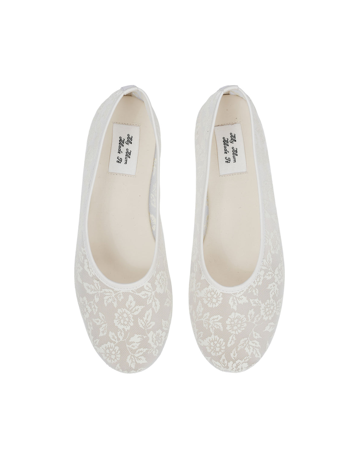 Lace Flats - White