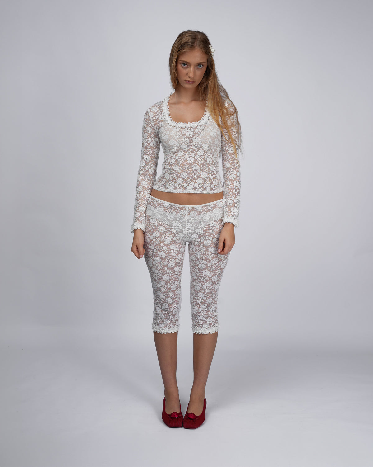 Lace Poem Top - White